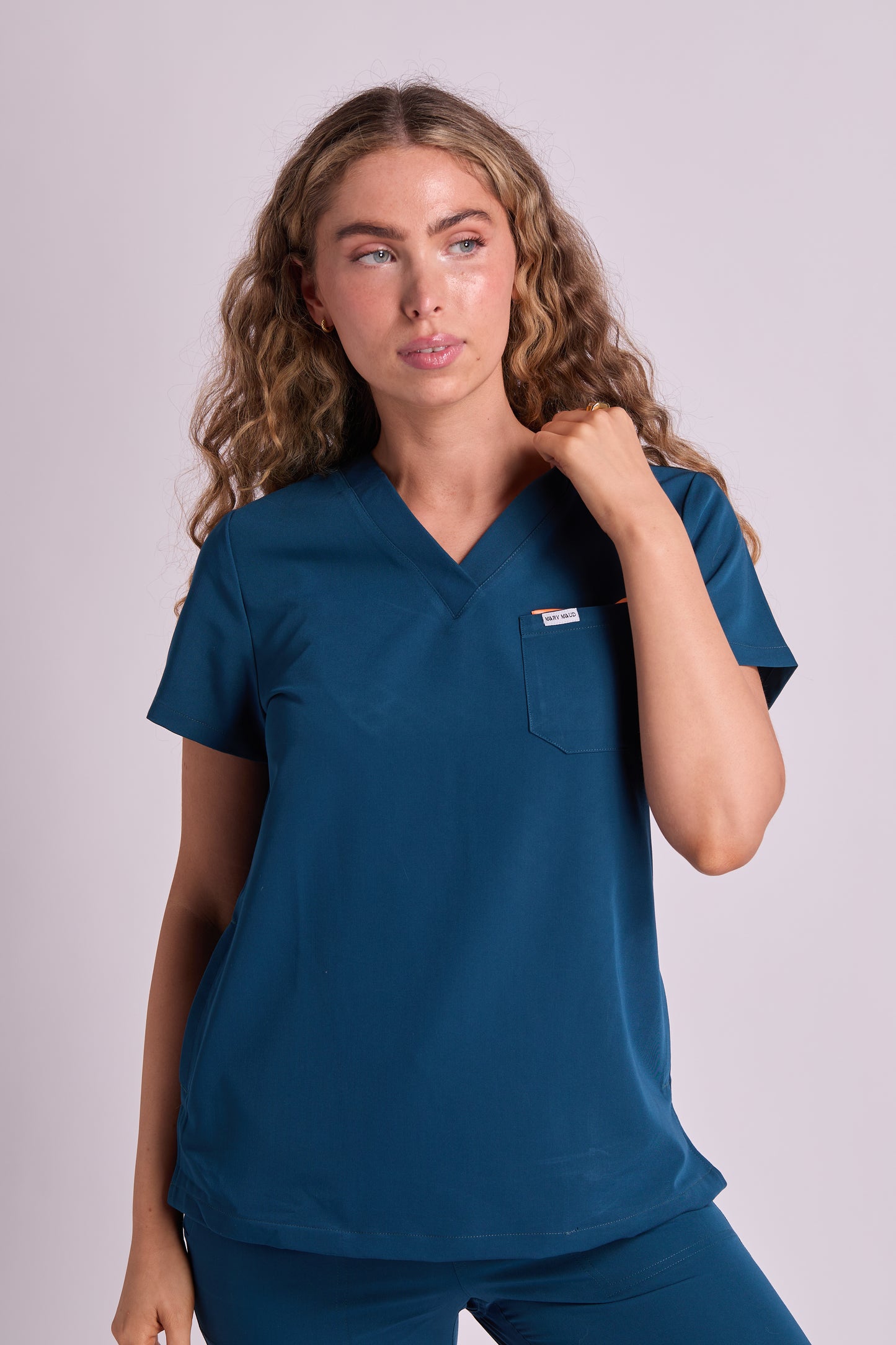 Mary V Three Pocket Scrub Top