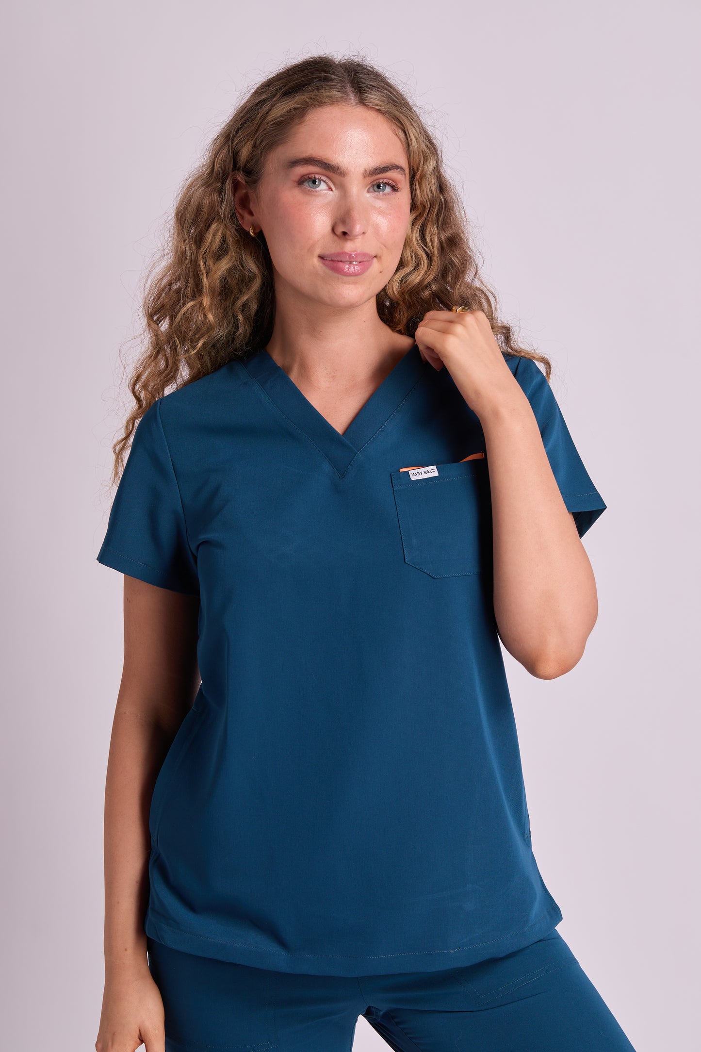 Mary V Three Pocket Scrub Top