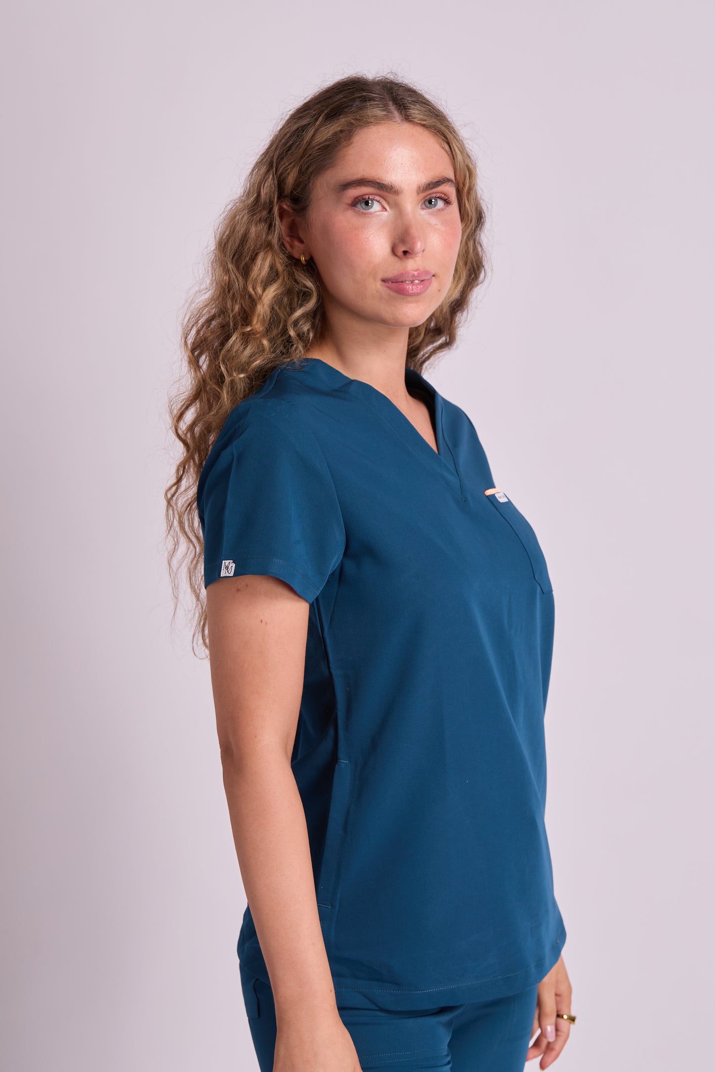 Mary V Three Pocket Scrub Top