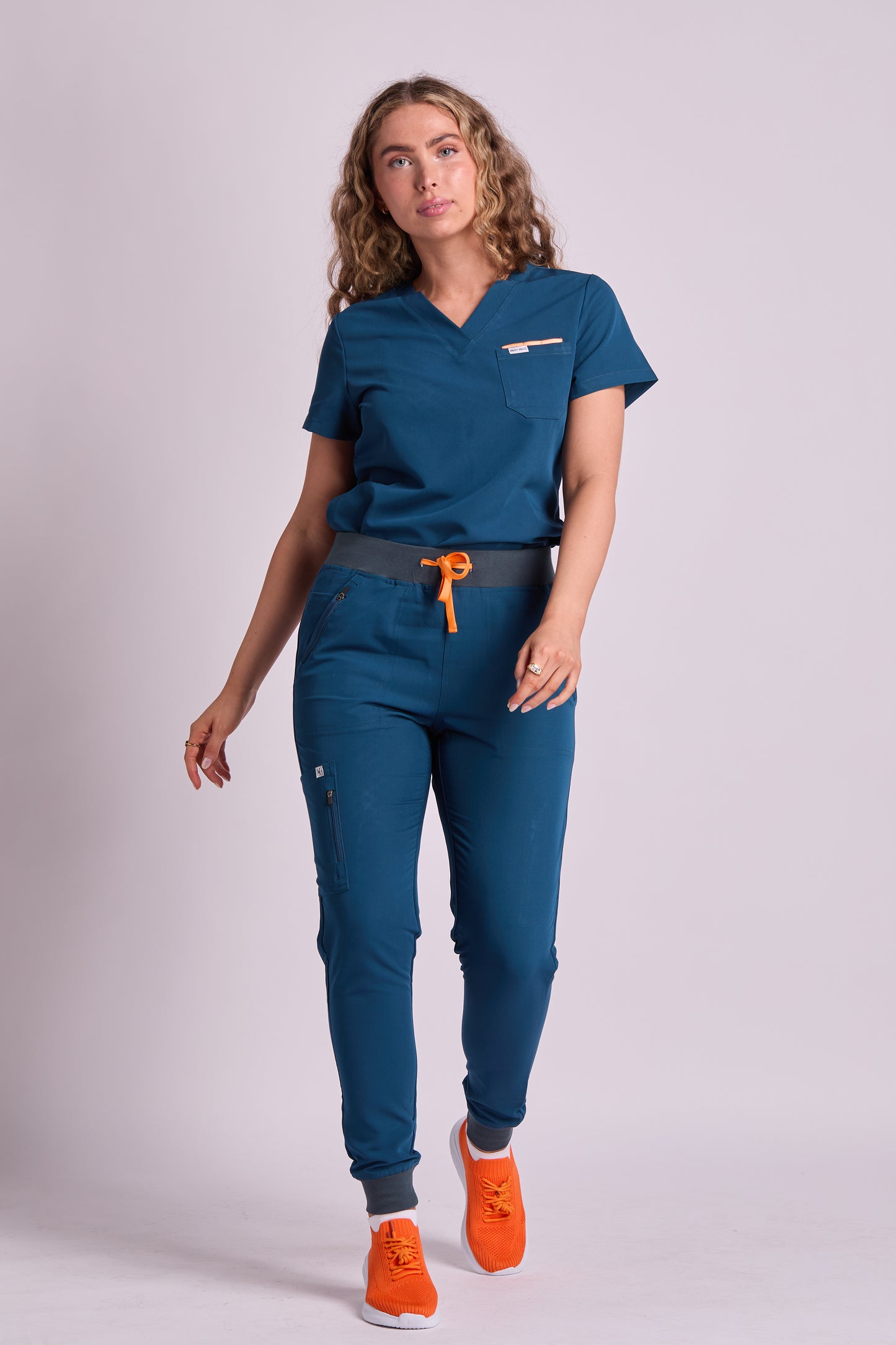 Mary V Three Pocket Scrub Top