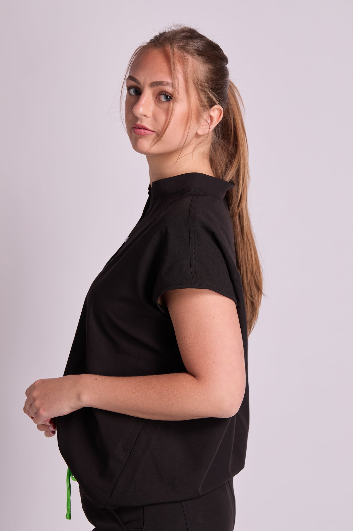 Mary C Two Pocket Oversized Scrub Top