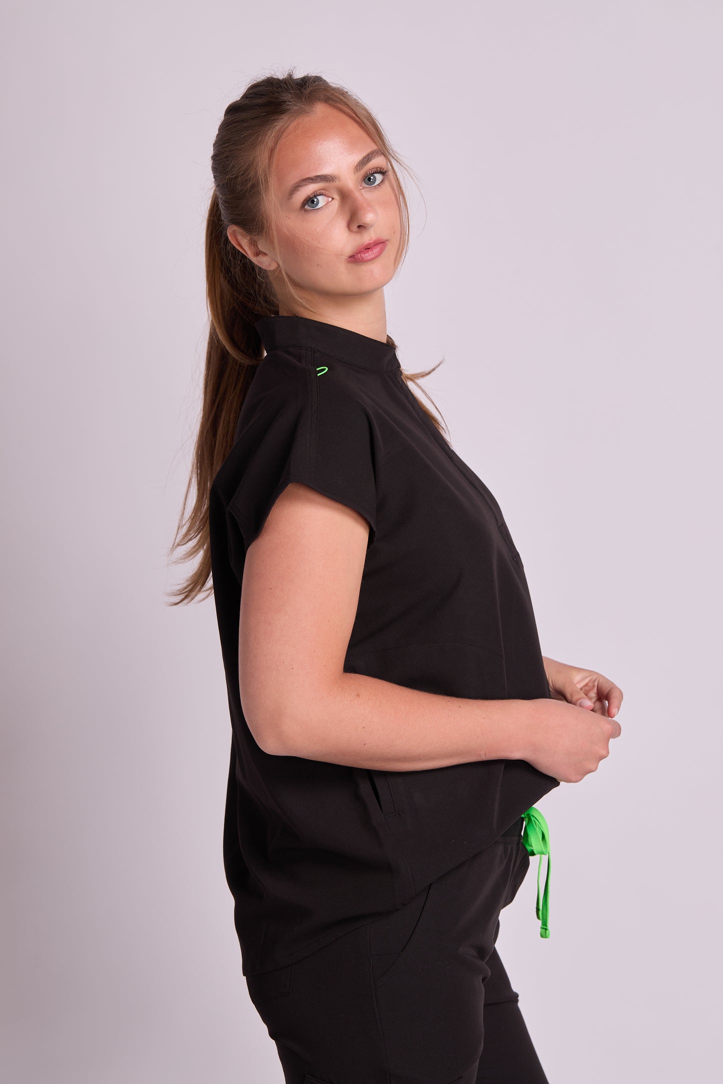 Mary C Two Pocket Oversized Scrub Top