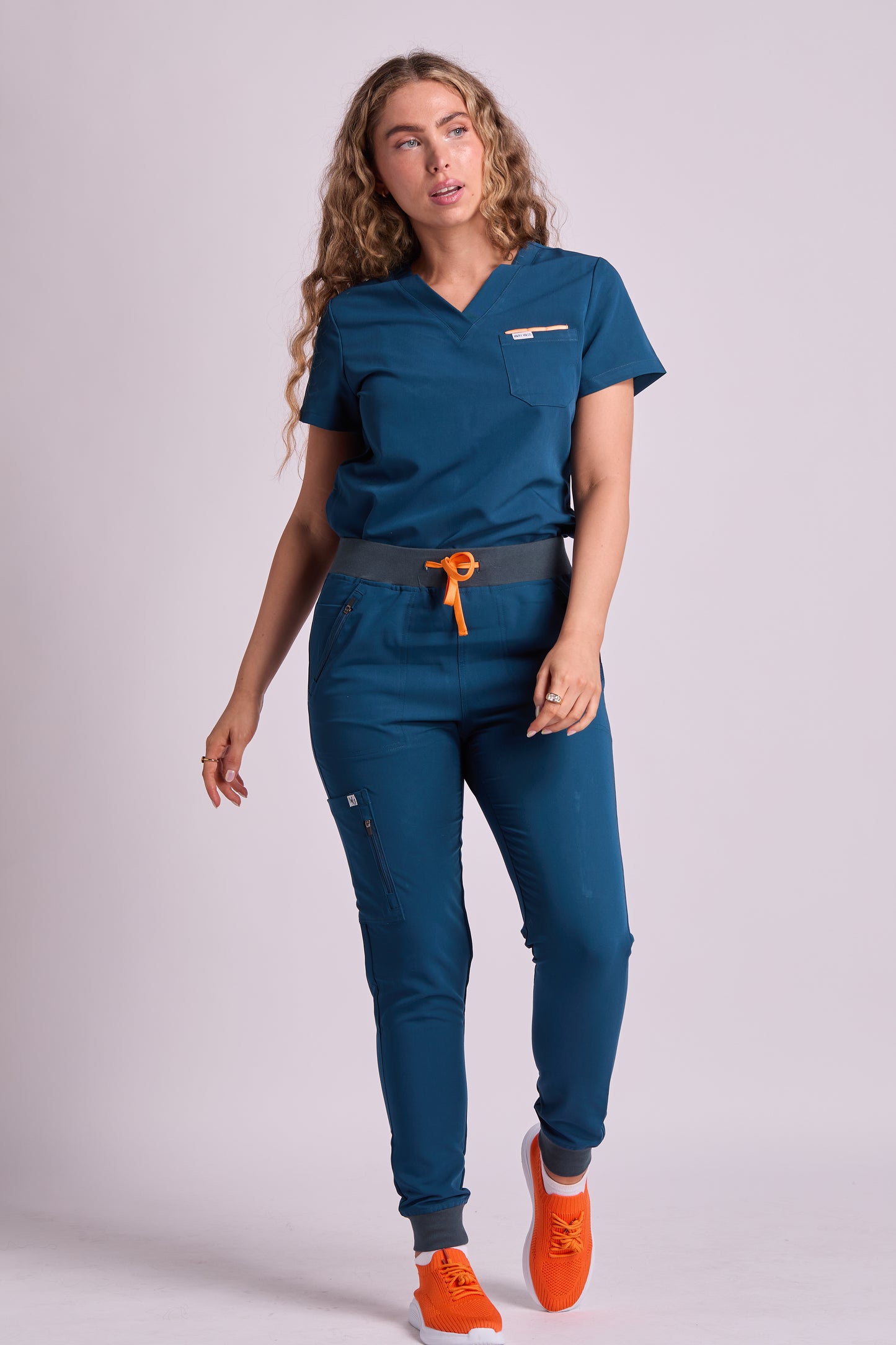 Mary V Three Pocket Scrub Top
