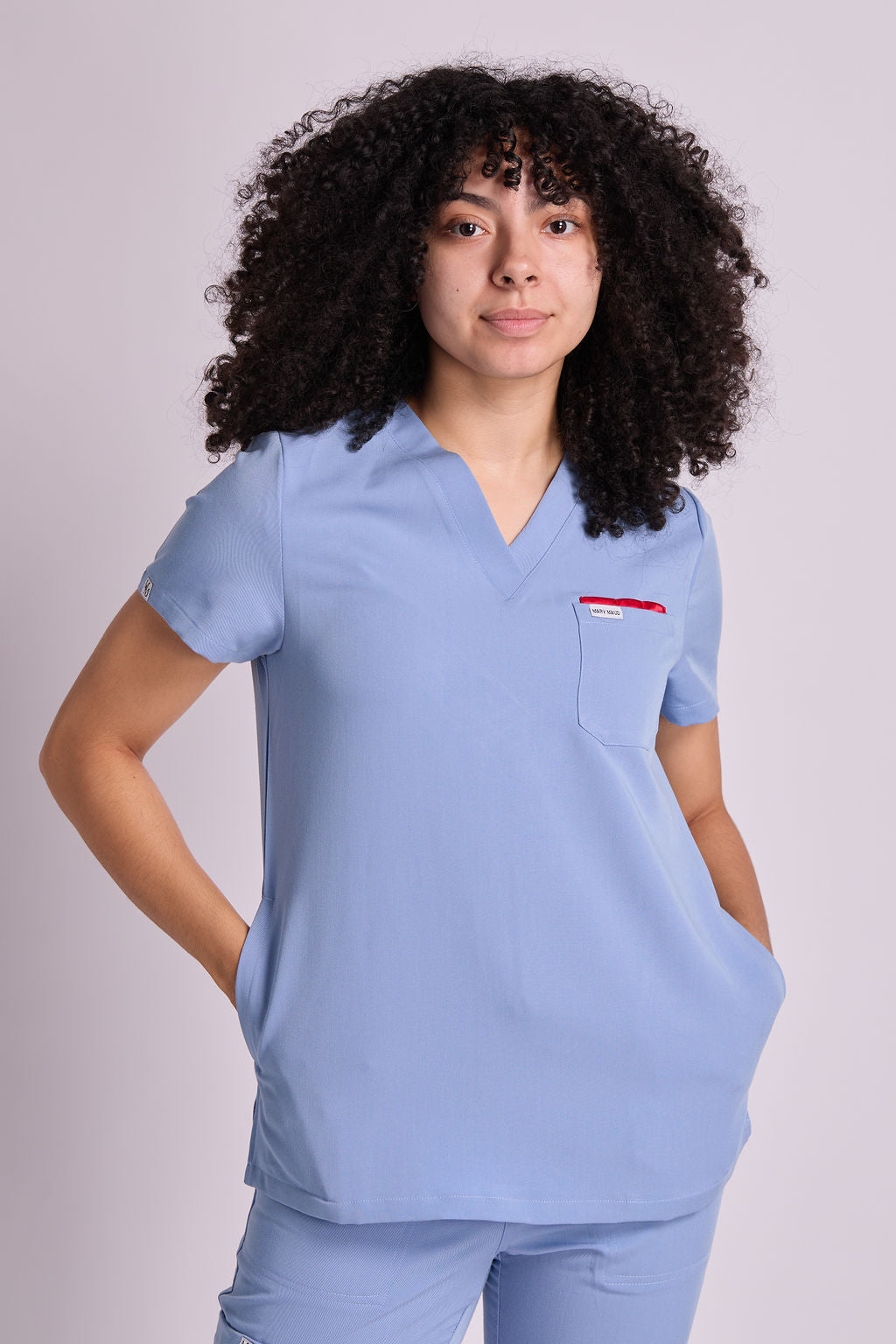 Mary V Three Pocket Scrub Top