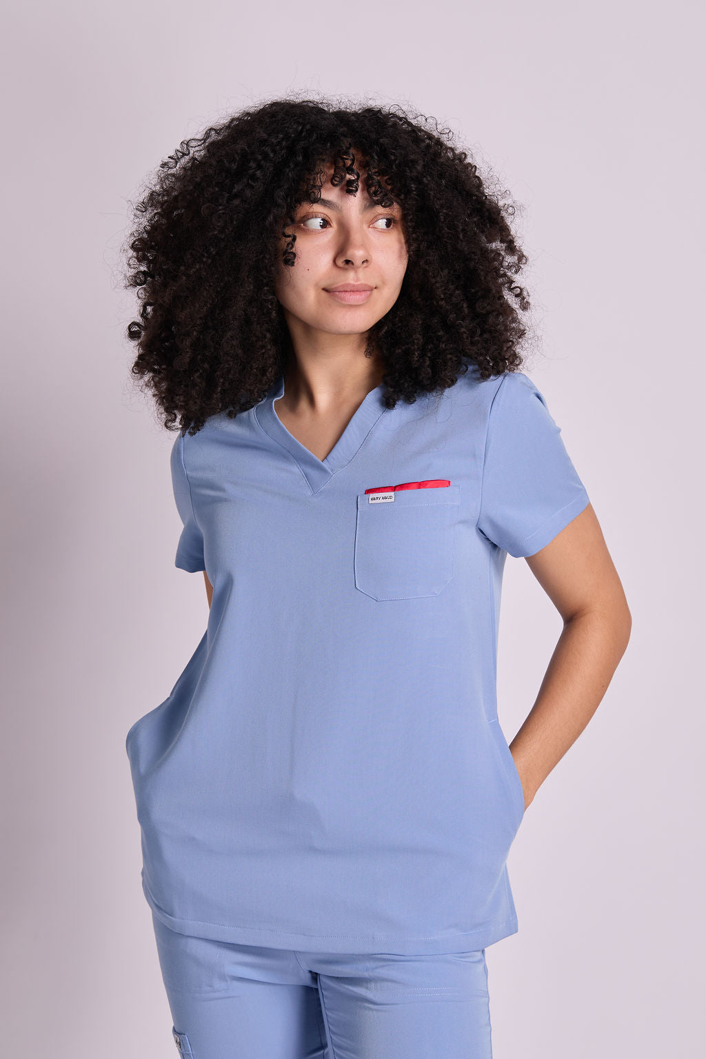 Mary V Three Pocket Scrub Top