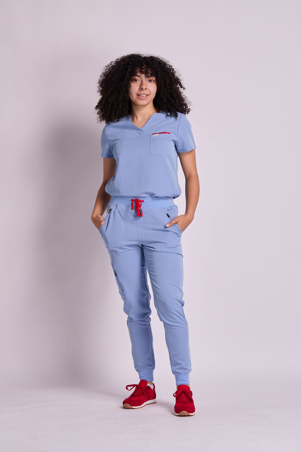 Mary V Three Pocket Scrub Top