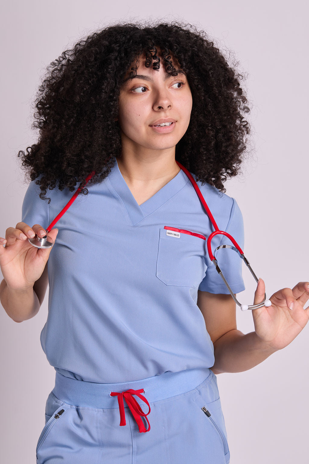Mary V Three Pocket Scrub Top