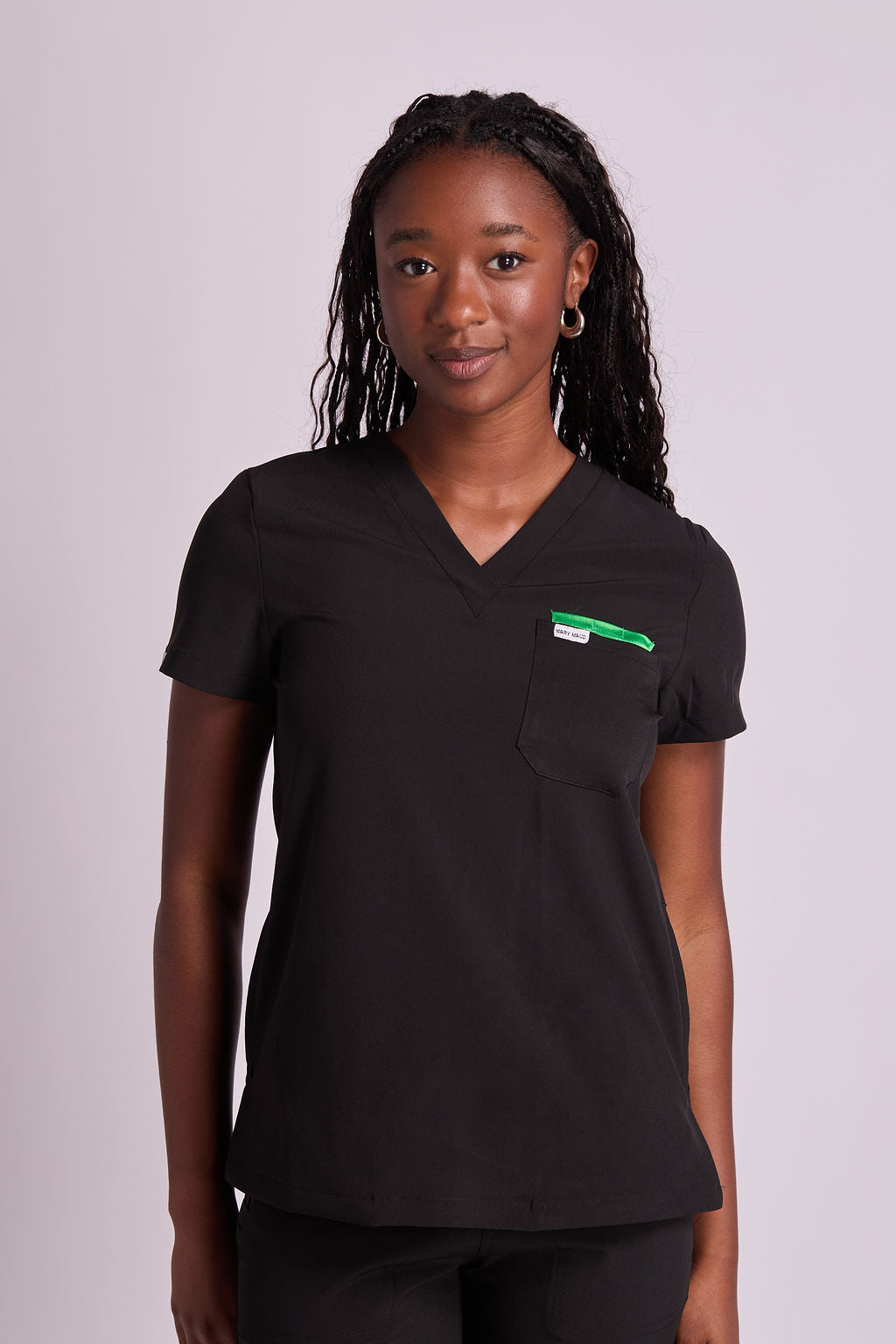 Mary V Three Pocket Scrub Top