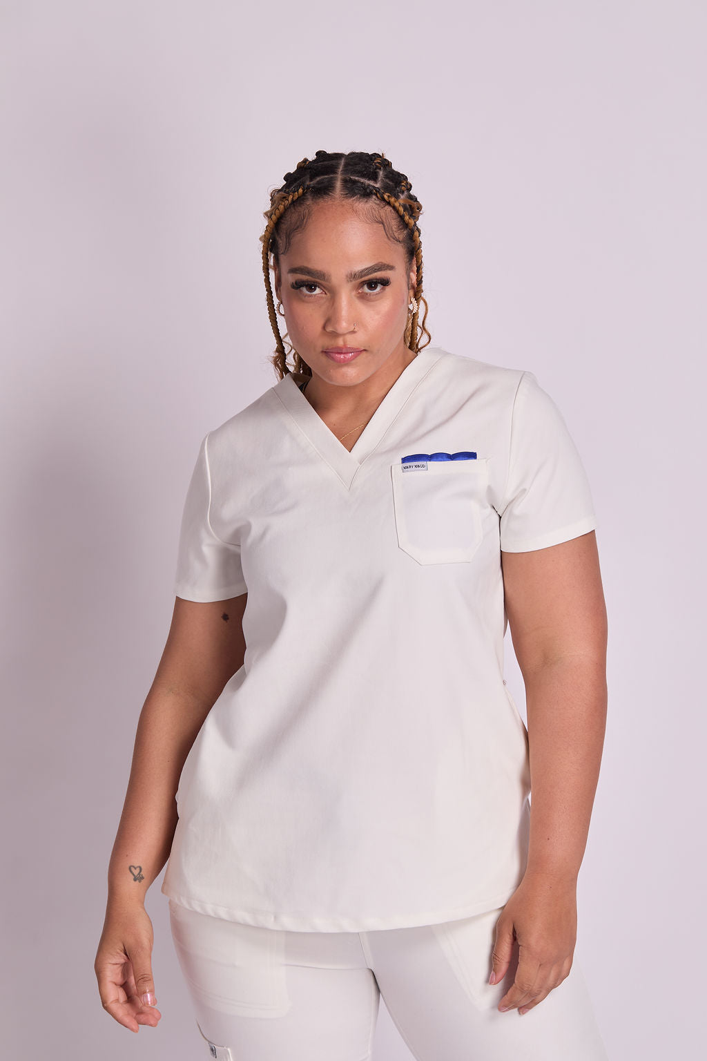 Mary V Three Pocket Scrub Top
