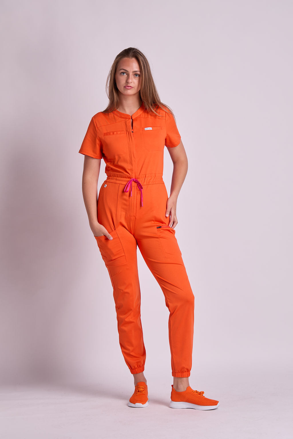 Mary J Eight Pocket Scrub Jumpsuit