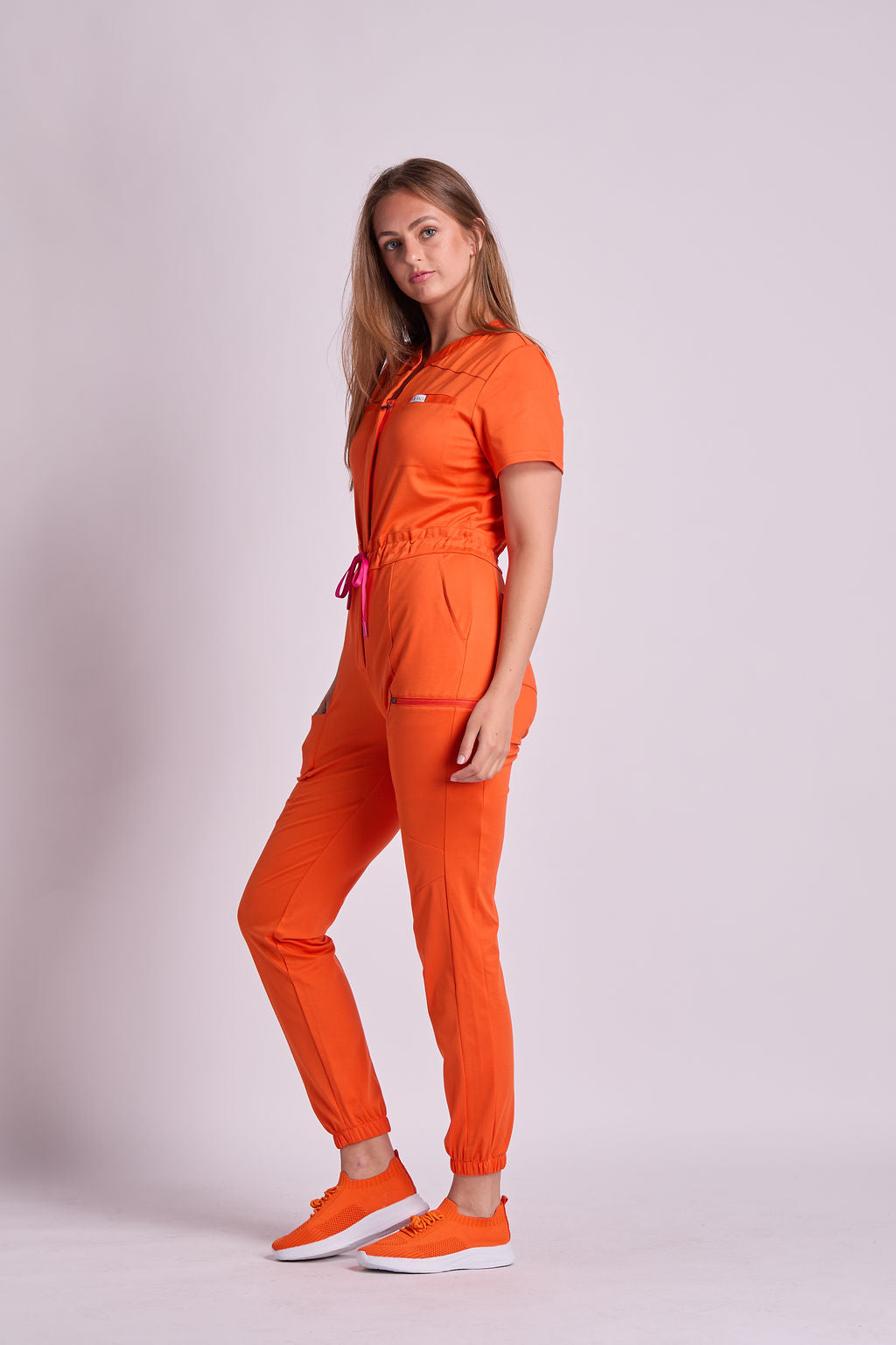 Mary J Eight Pocket Scrub Jumpsuit