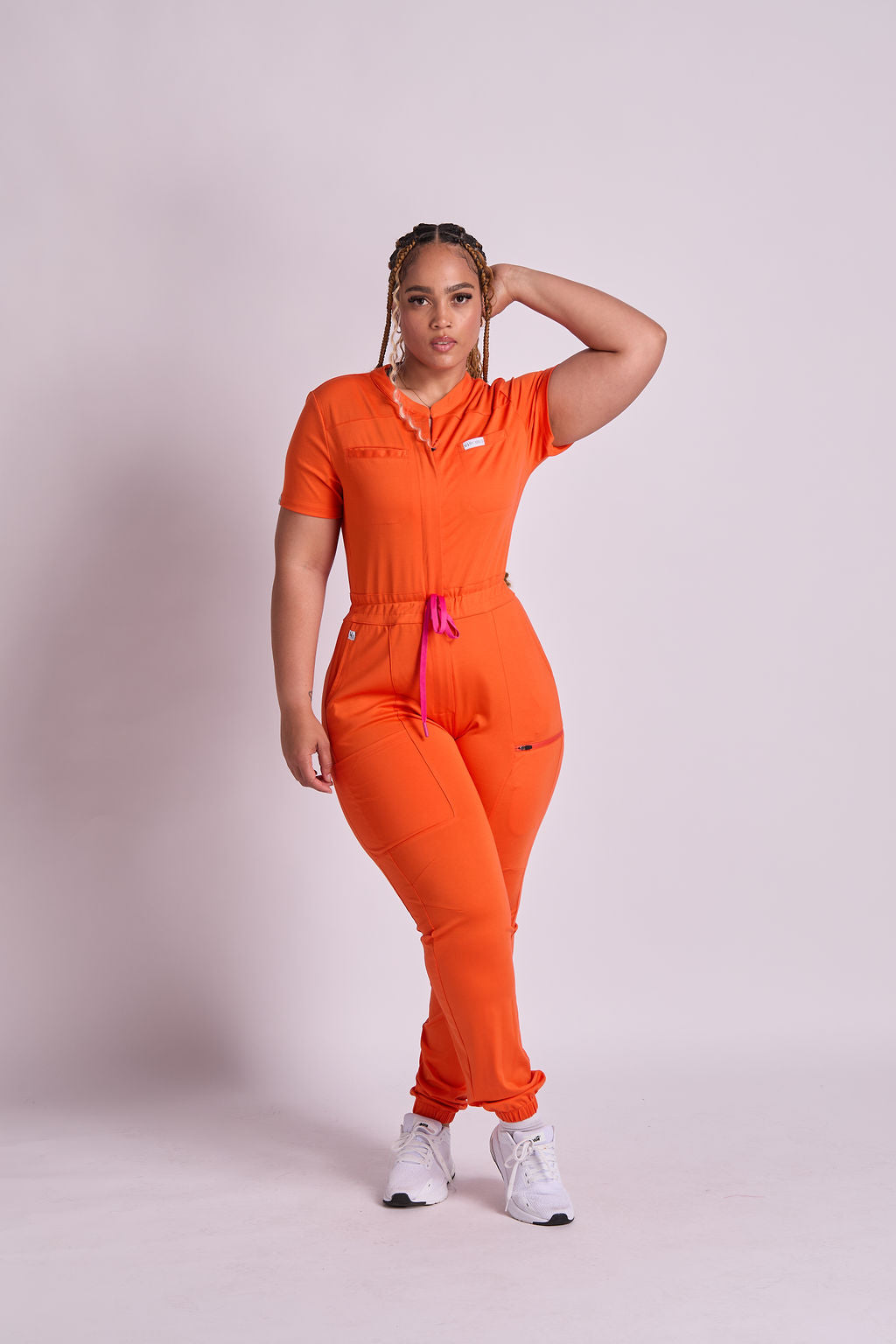 Mary J Eight Pocket Scrub Jumpsuit