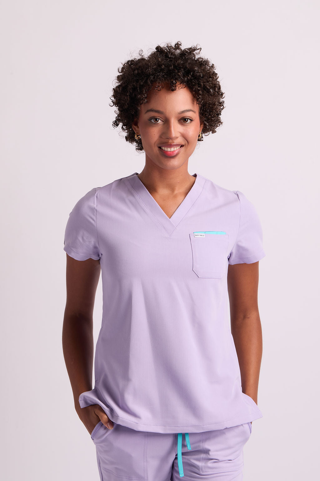 Mary V Three Pocket Scrub Top
