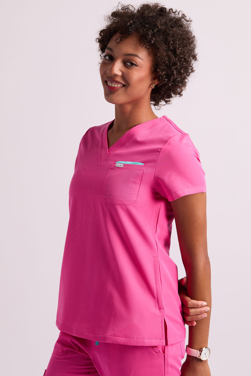 Mary V Three Pocket Scrub Top
