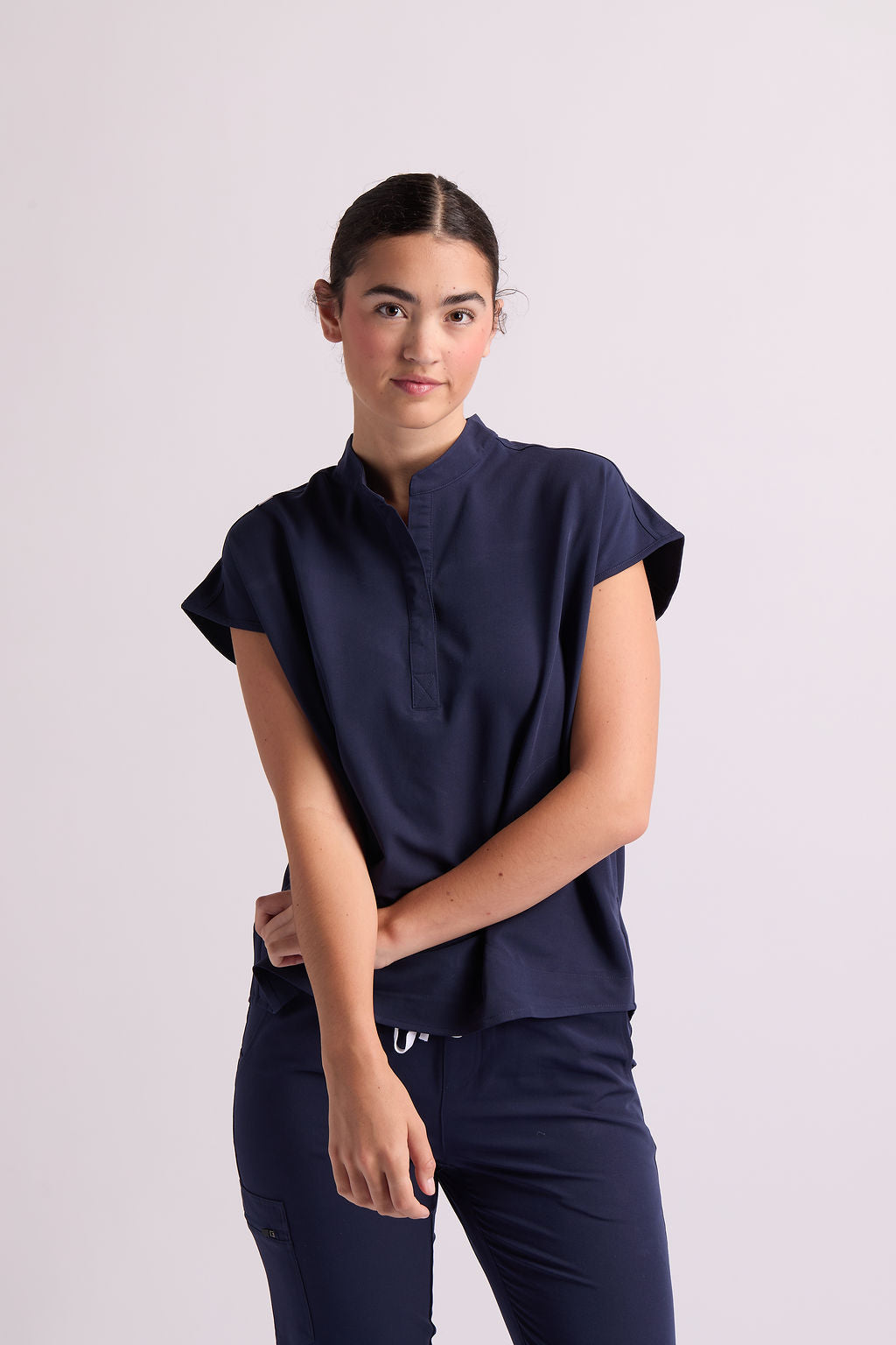 Mary C Two Pocket Oversized Scrub Top