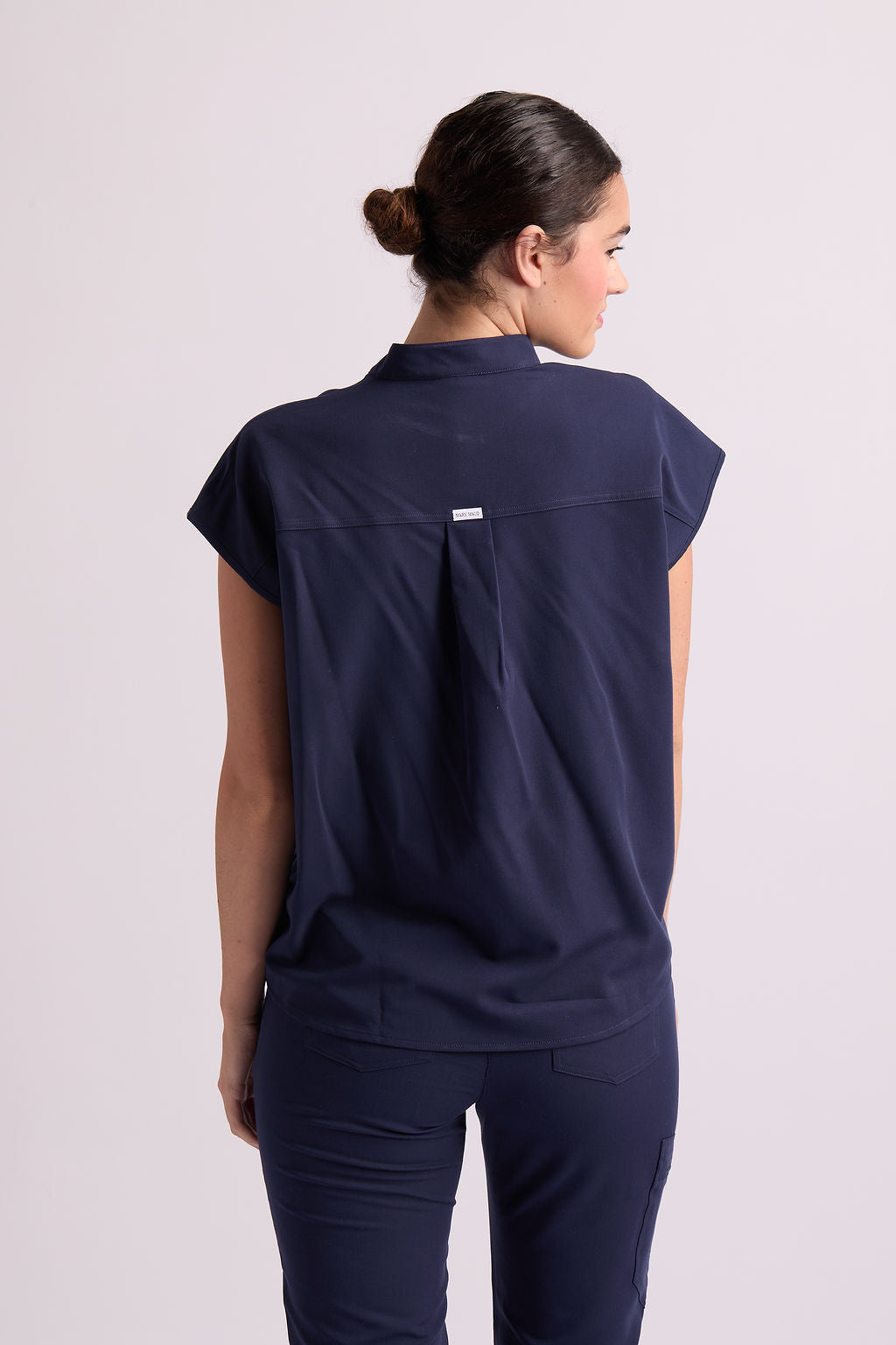 Mary C Two Pocket Oversized Scrub Top