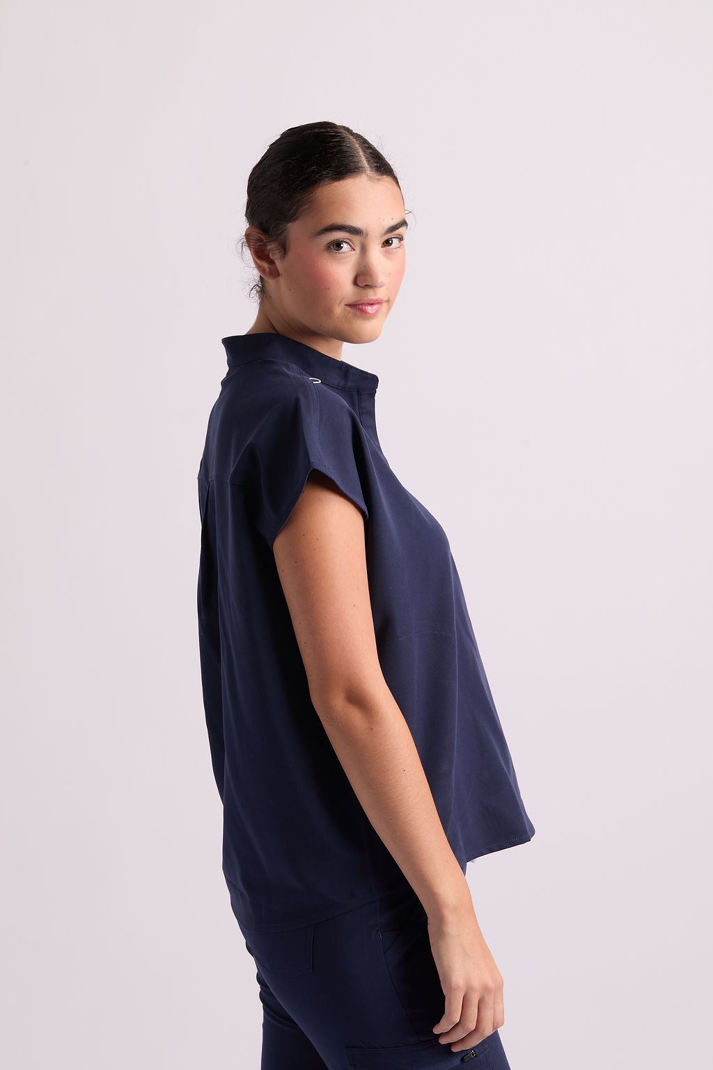 Mary C Two Pocket Oversized Scrub Top