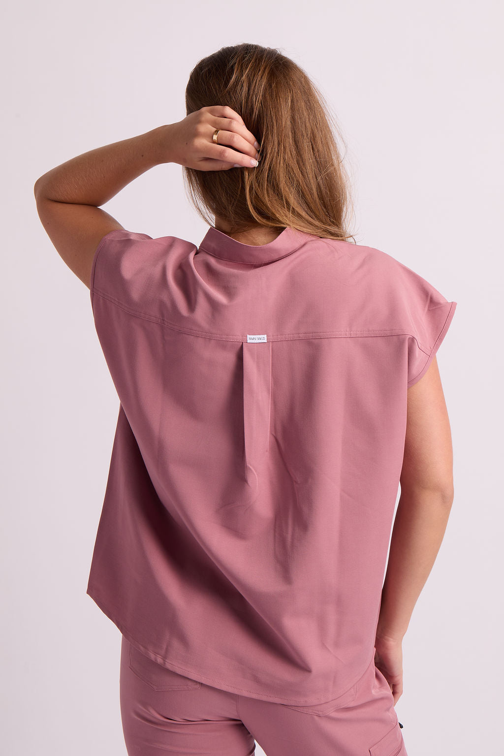 Mary C Two Pocket Oversized Scrub Top