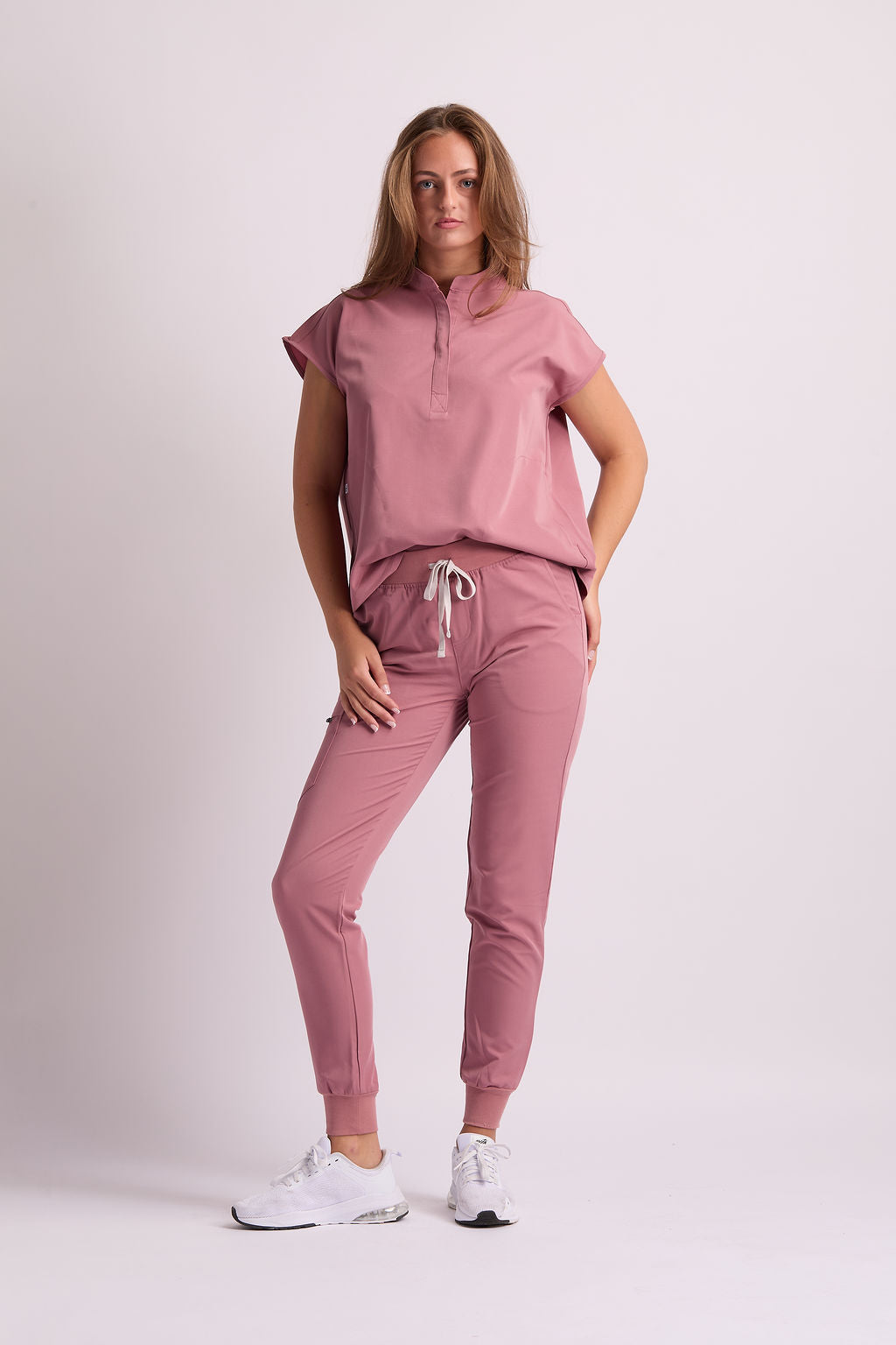 Mary C Two Pocket Oversized Scrub Top