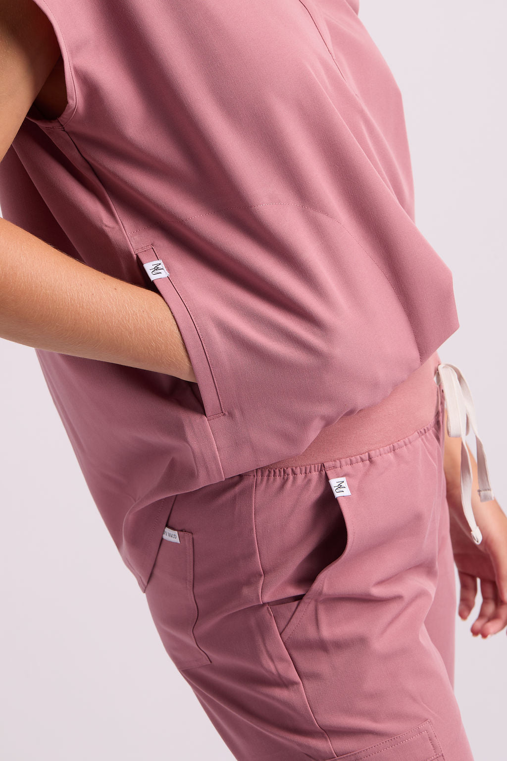 Mary C Two Pocket Oversized Scrub Top