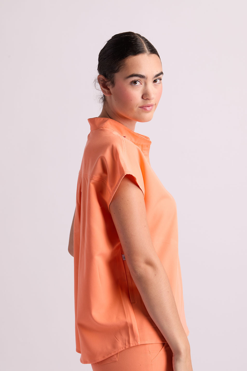 Mary C Two Pocket Oversized Scrub Top