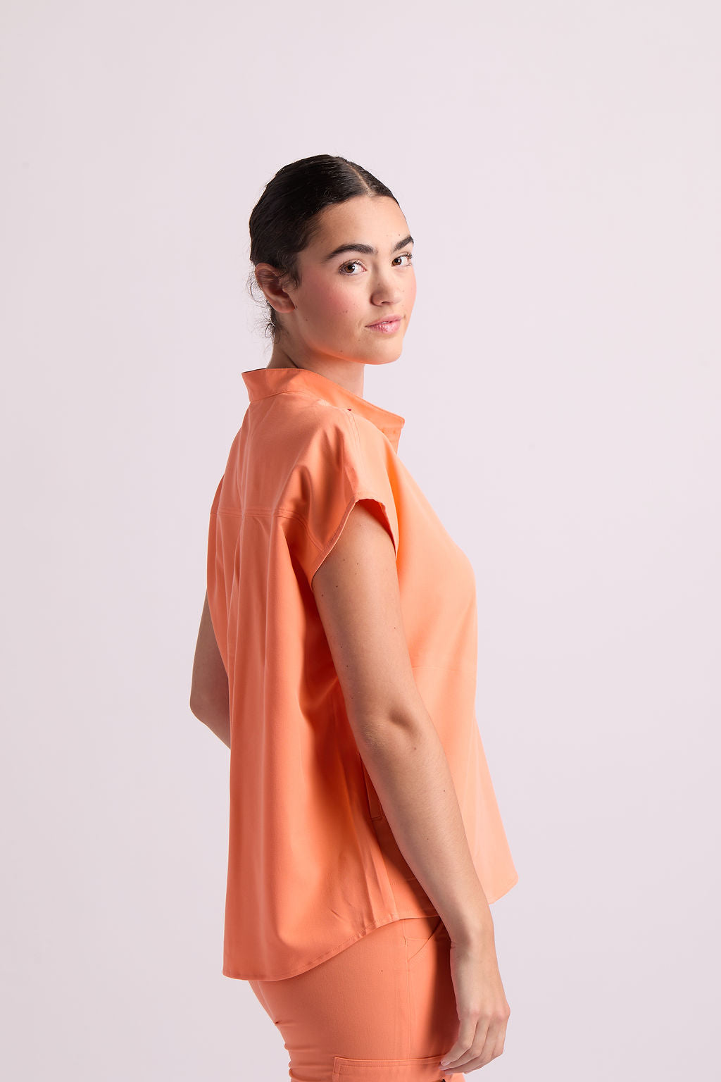 Mary C Two Pocket Oversized Scrub Top