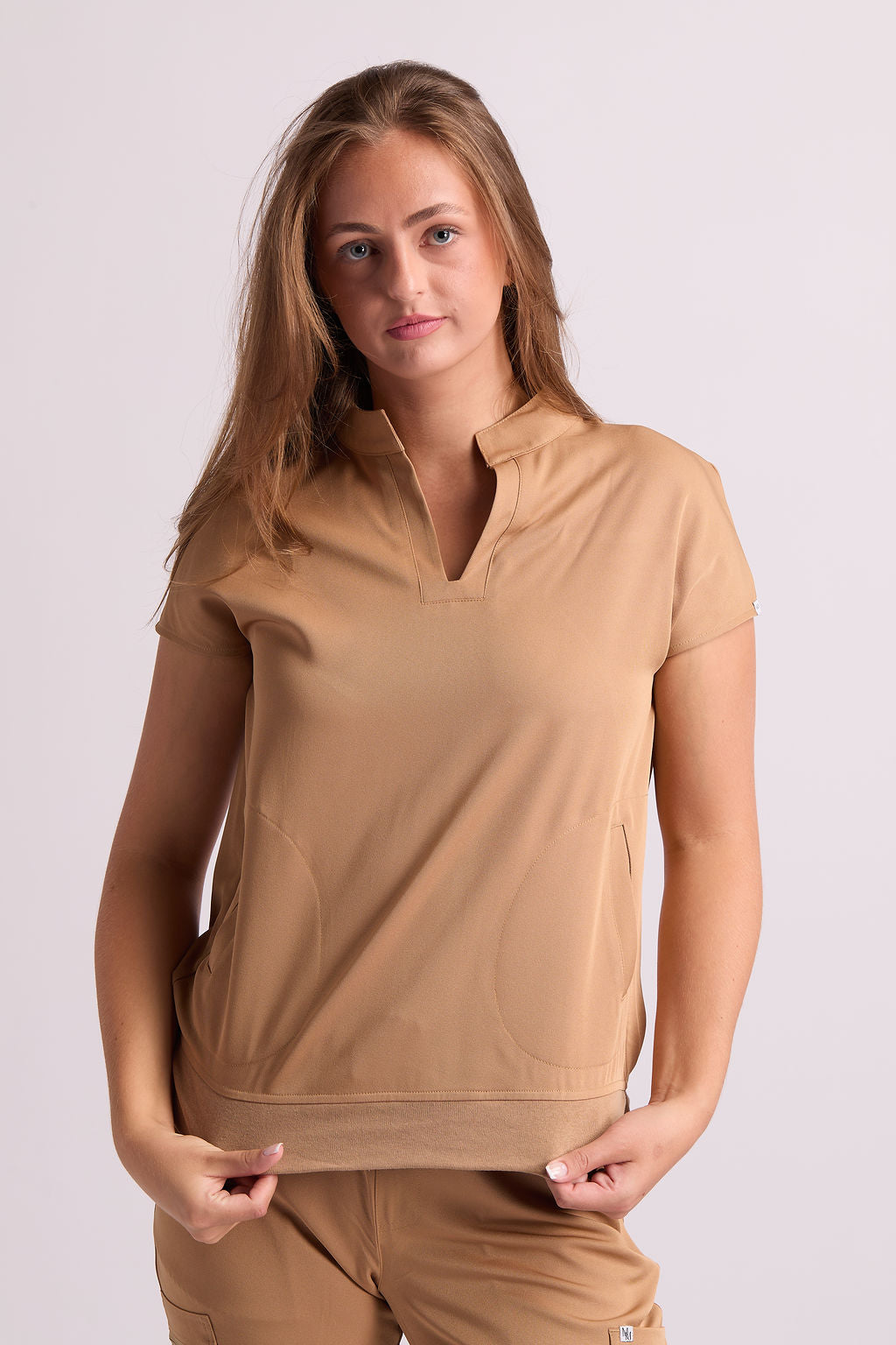 Mary P Two Pocket Oversized Scrub Top