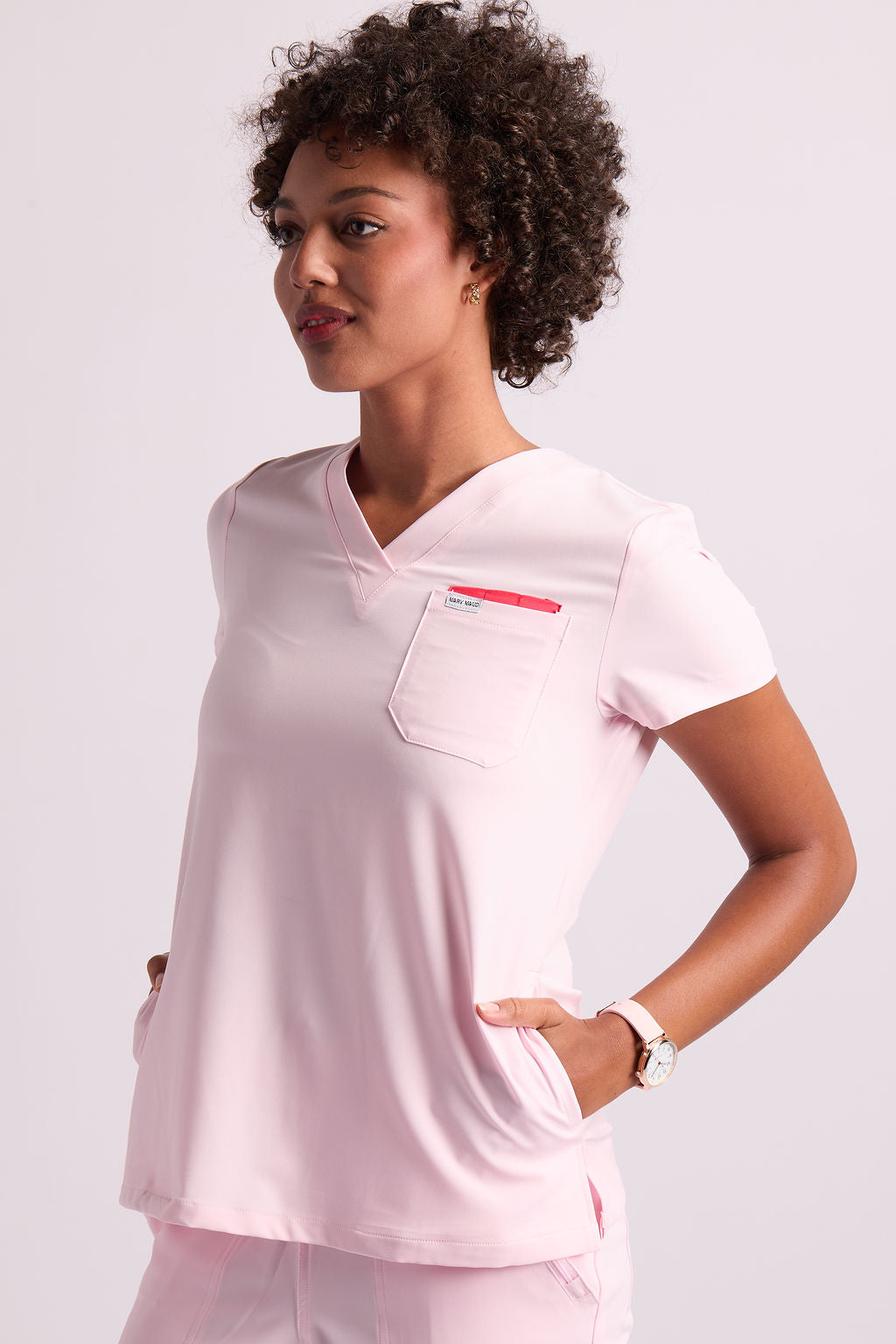 Mary V Three Pocket Scrub Top