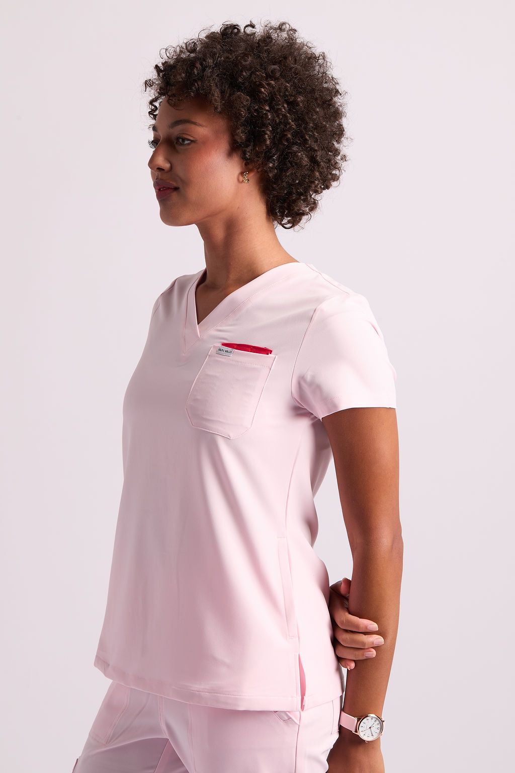 Mary V Three Pocket Scrub Top