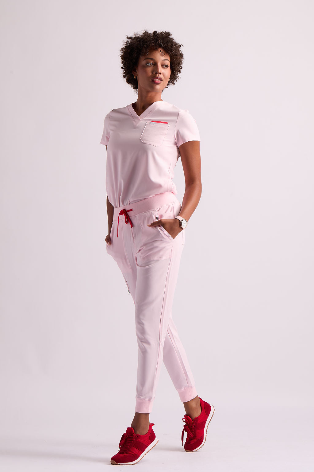 Mary V Three Pocket Scrub Top
