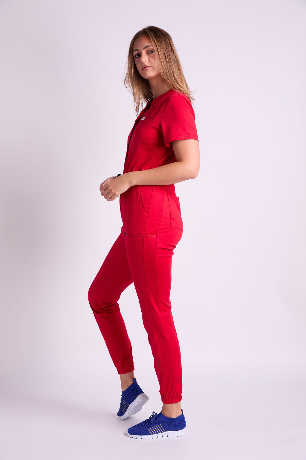 Mary J Eight Pocket Scrub Jumpsuit