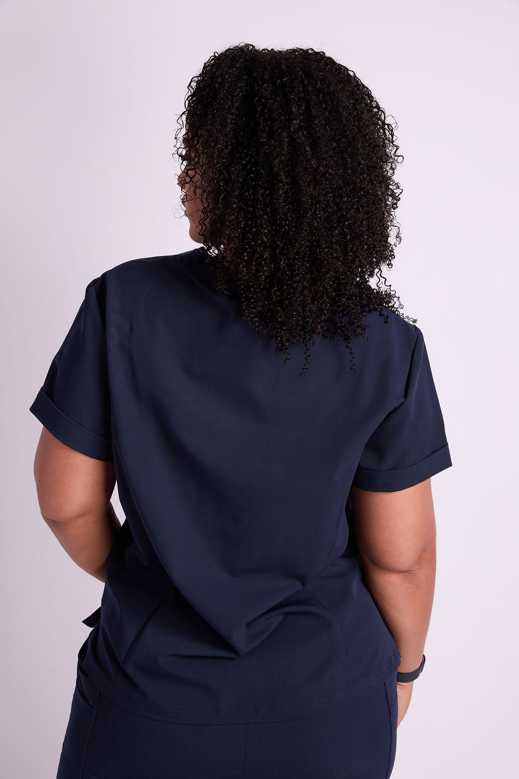 Mary K Two Pocket Crew Neck Scrub Top