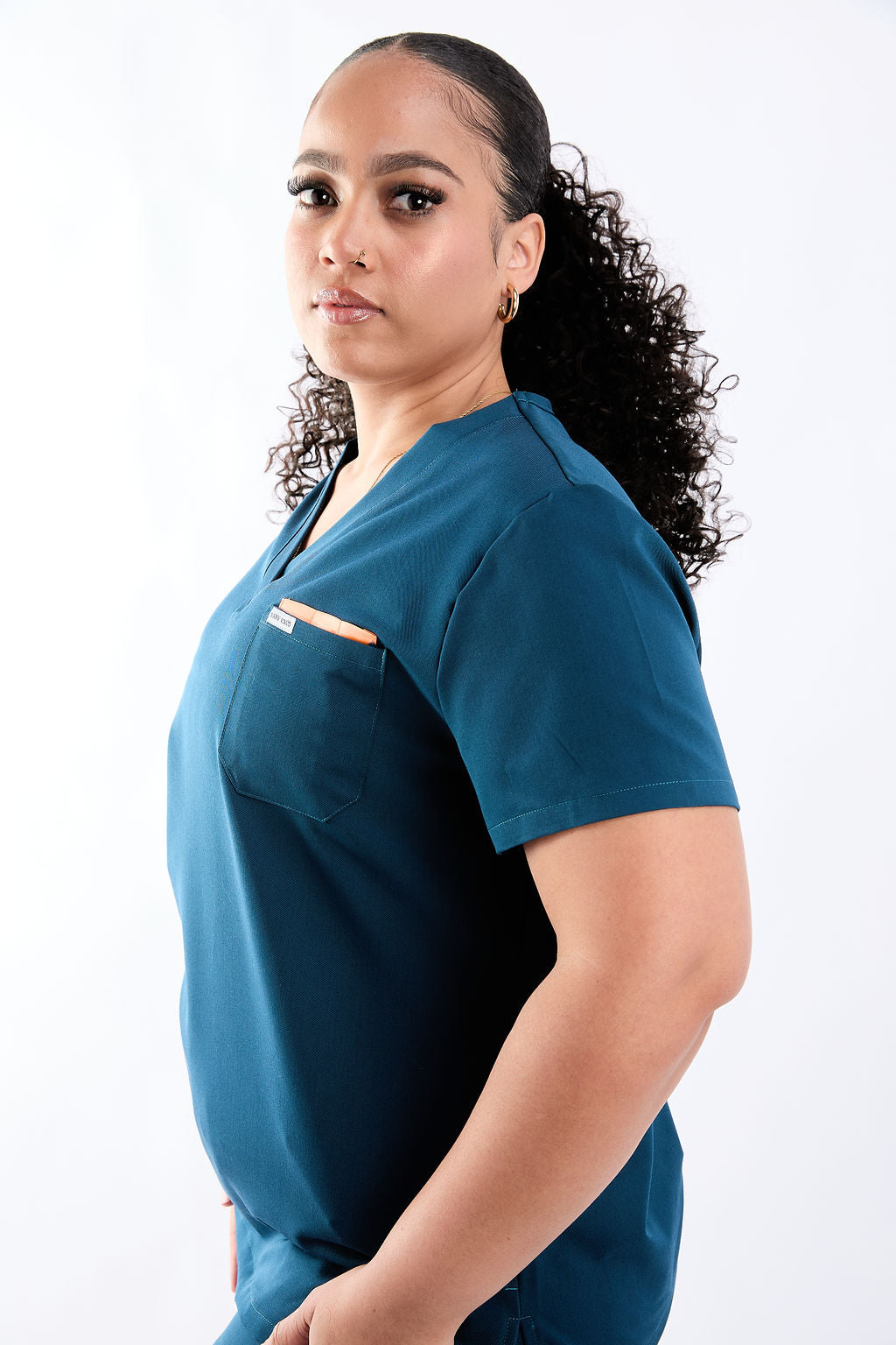 Mary V Three Pocket Scrub Top