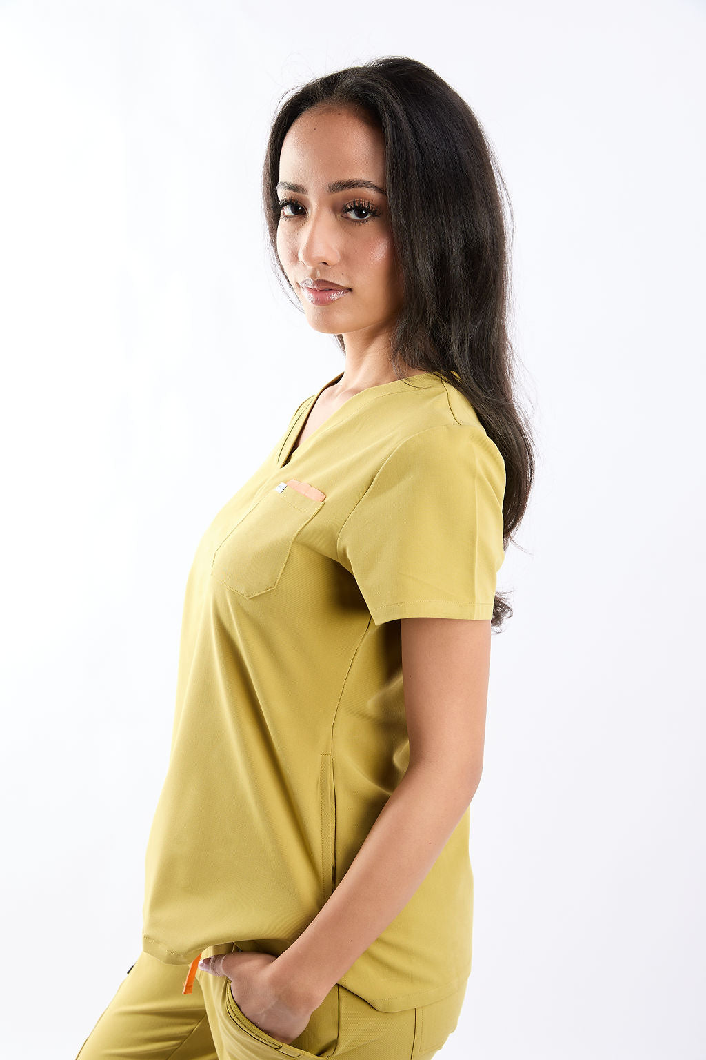 Mary V Three Pocket Scrub Top