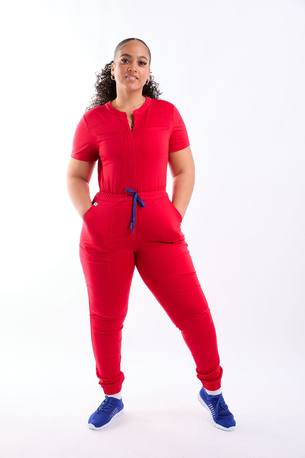 Mary J Eight Pocket Scrub Jumpsuit