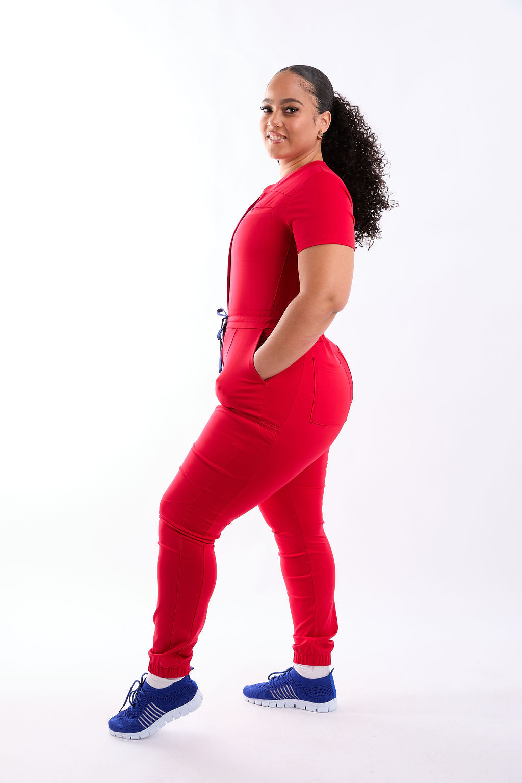 Mary J Eight Pocket Scrub Jumpsuit