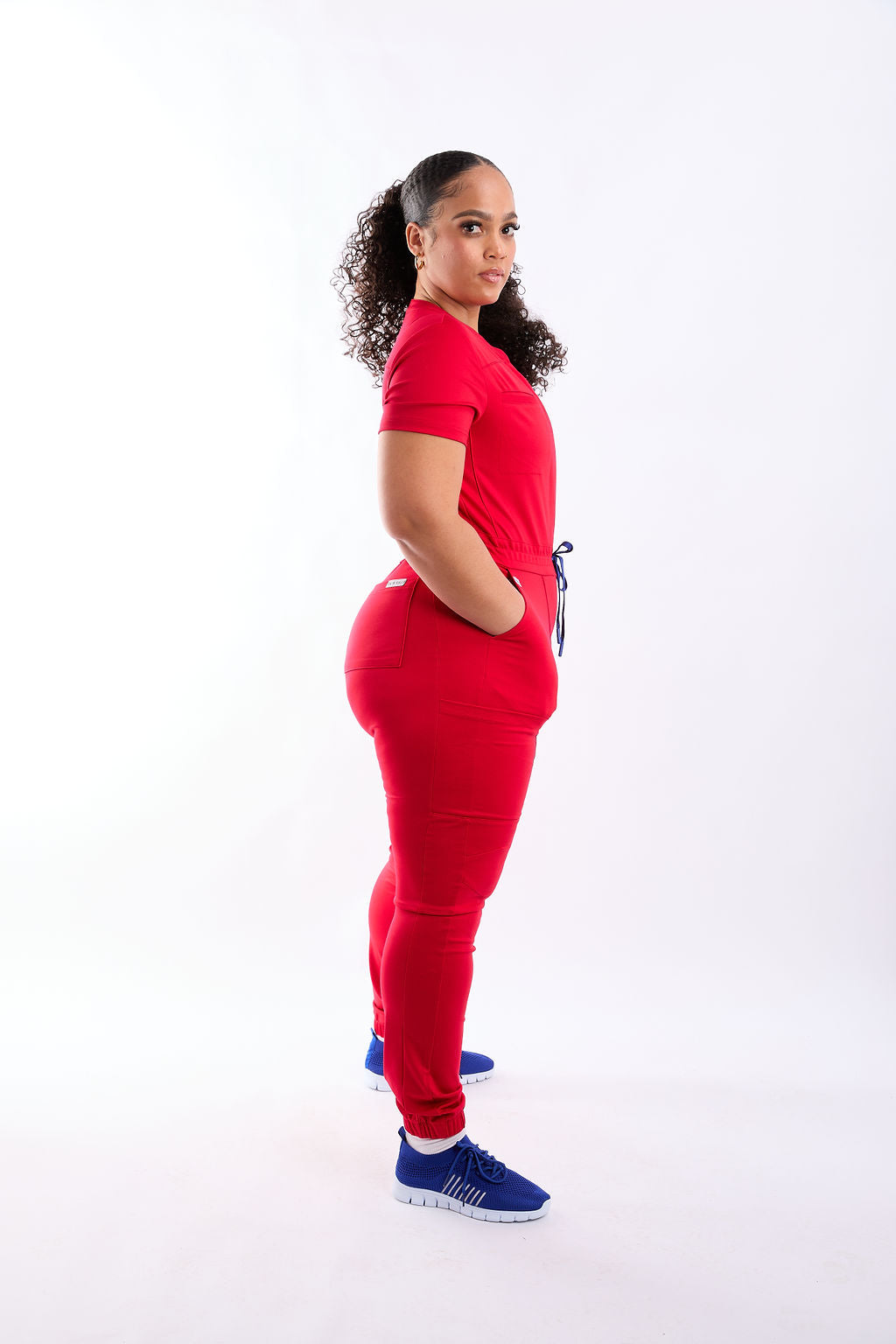 Mary J Eight Pocket Scrub Jumpsuit