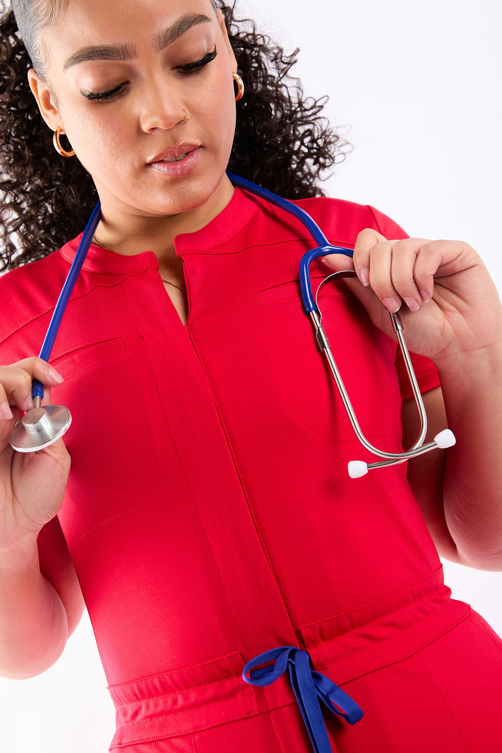 Mary J Eight Pocket Scrub Jumpsuit