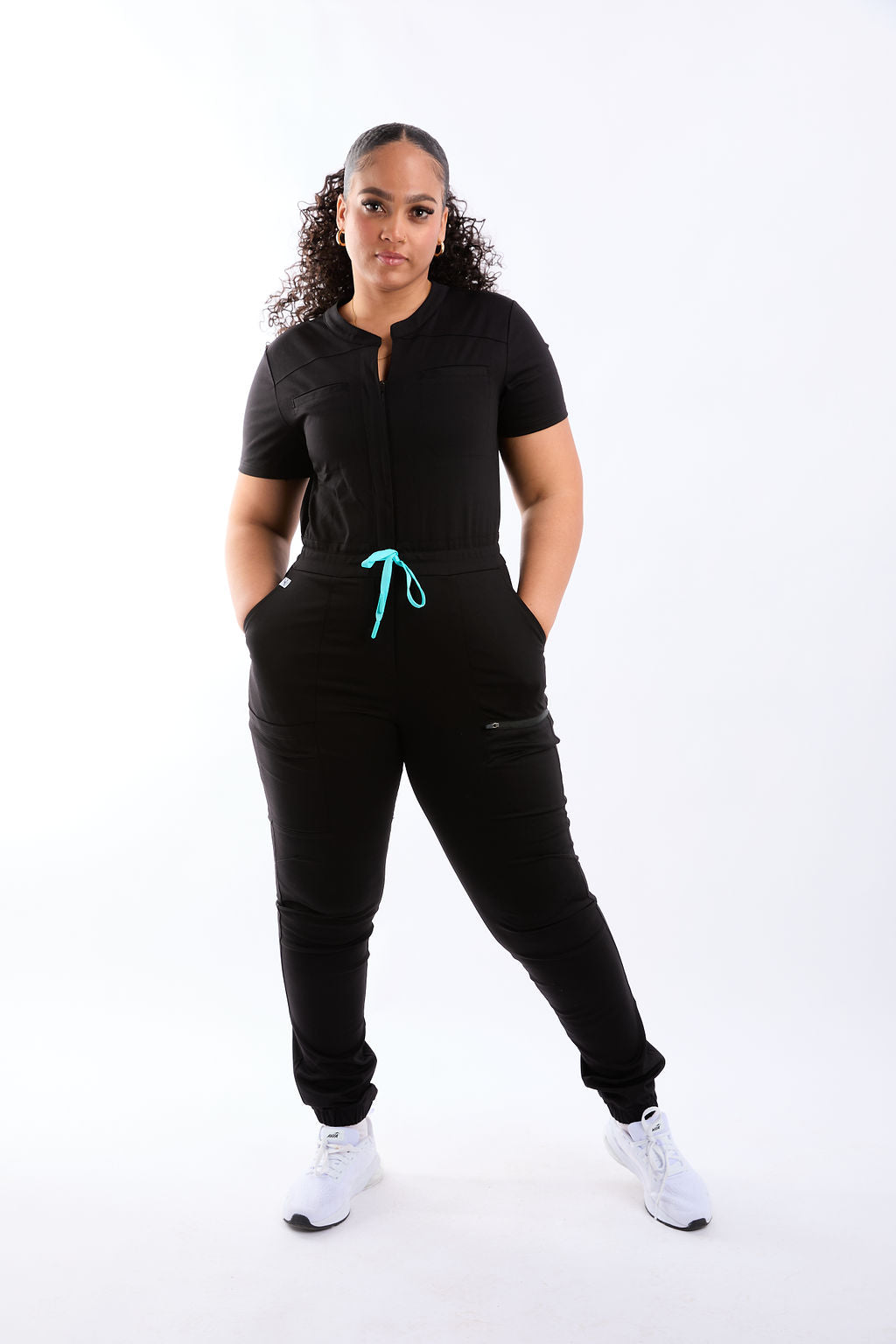 Mary J Eight Pocket Scrub Jumpsuit