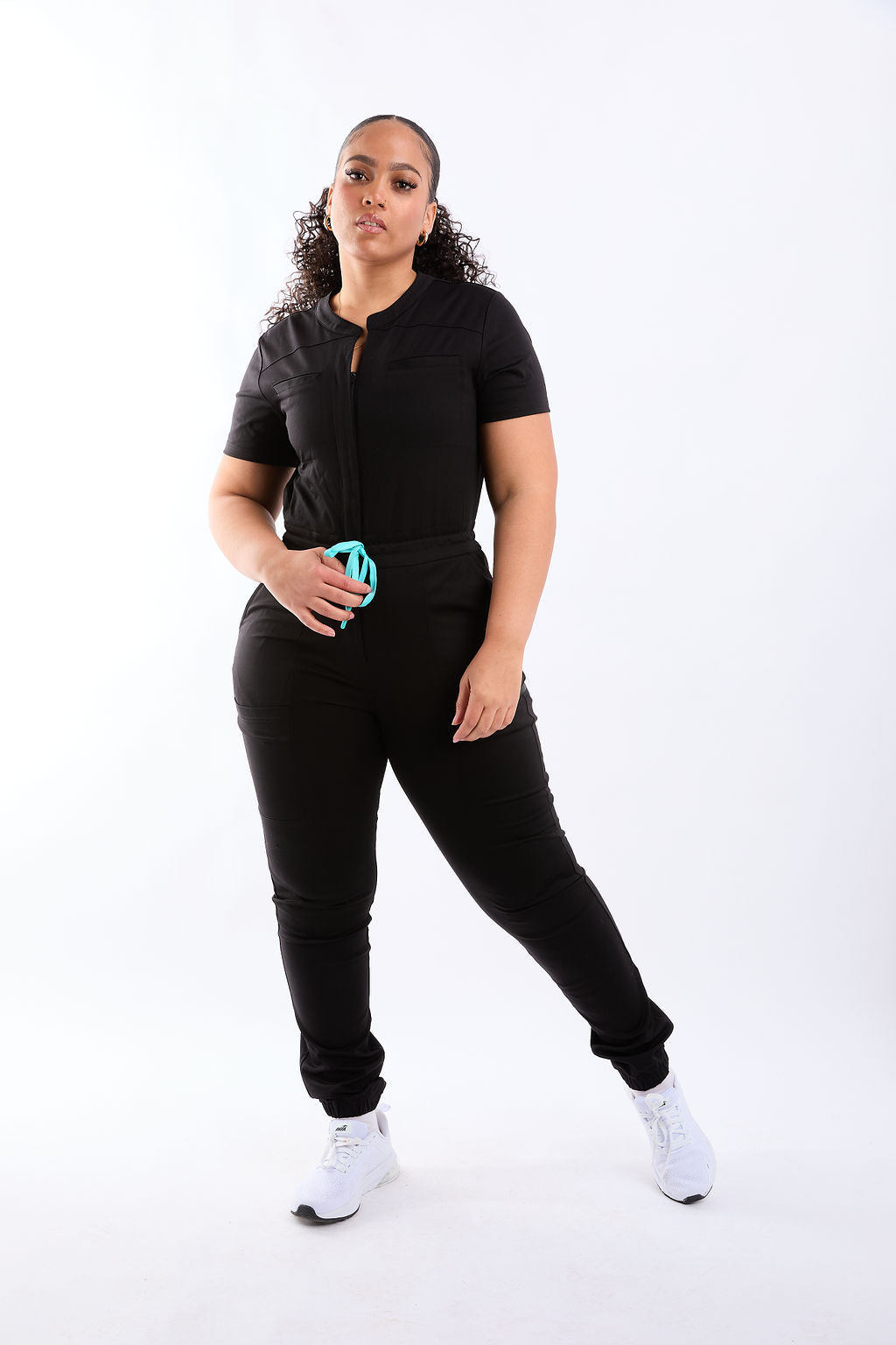 Mary J Eight Pocket Scrub Jumpsuit