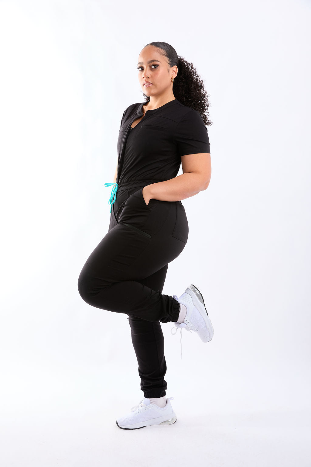 Mary J Eight Pocket Scrub Jumpsuit