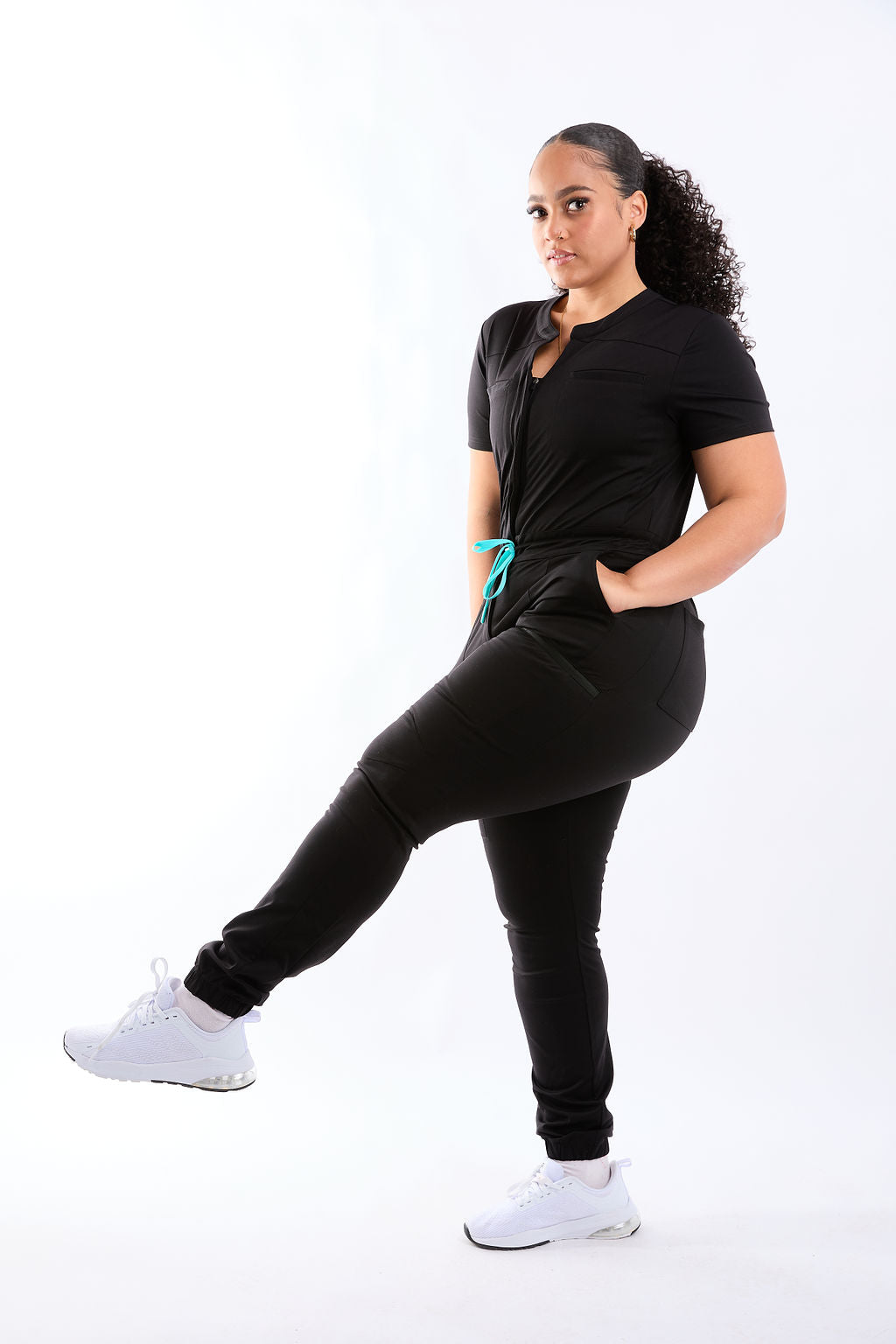 Mary J Eight Pocket Scrub Jumpsuit