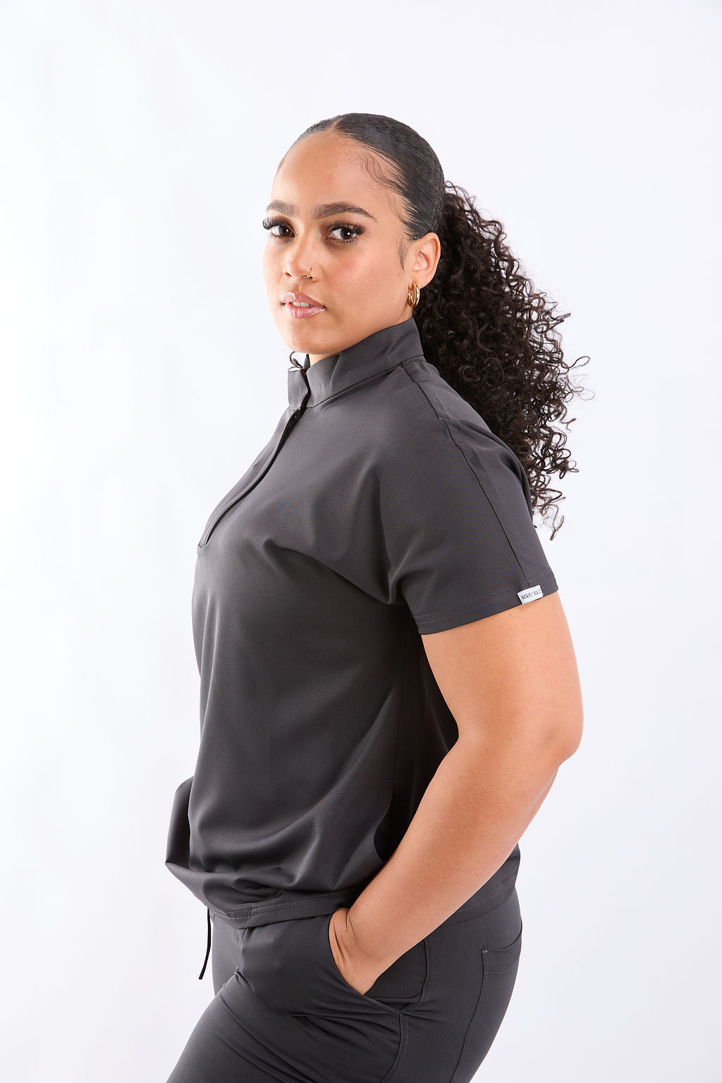Mary A Two Pocket Scrub Top