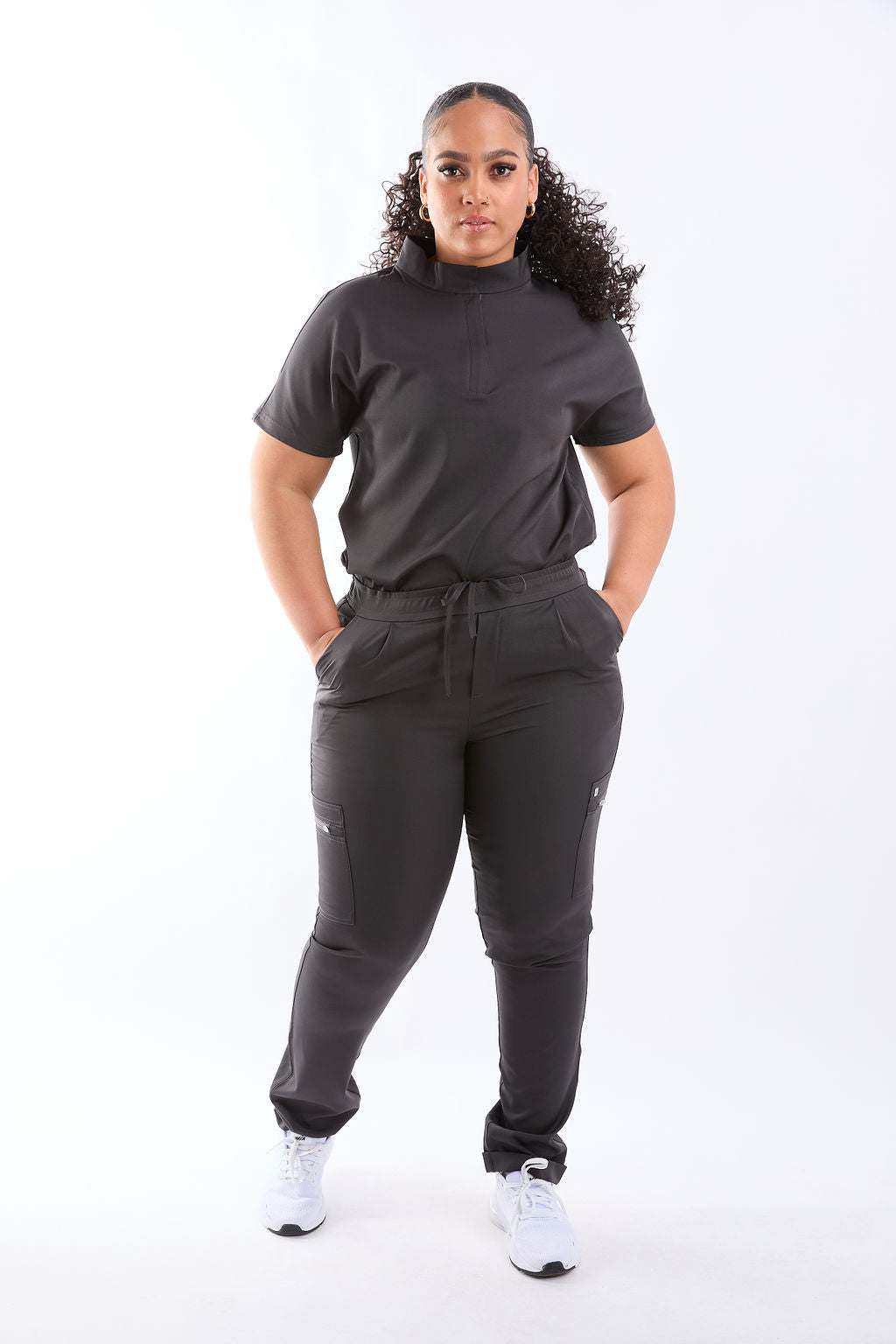 Mary A Two Pocket Scrub Top