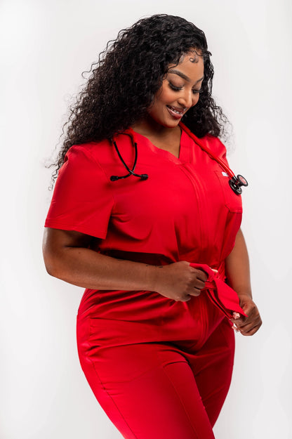 Mary K Five Pocket Jumpsuit Scrub