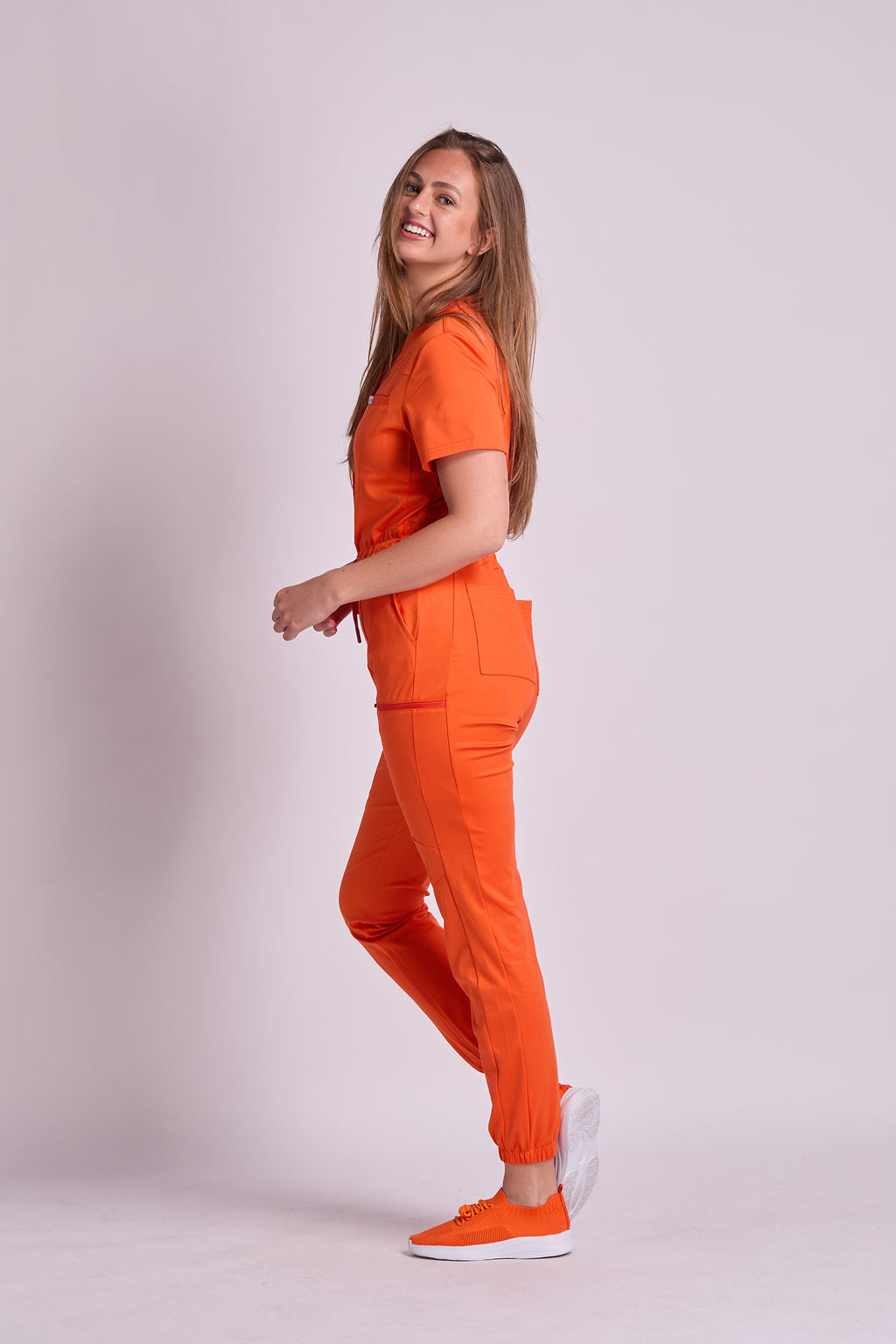Mary J Eight Pocket Scrub Jumpsuit