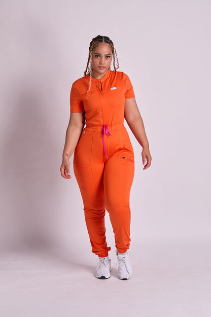 Mary J Eight Pocket Scrub Jumpsuit