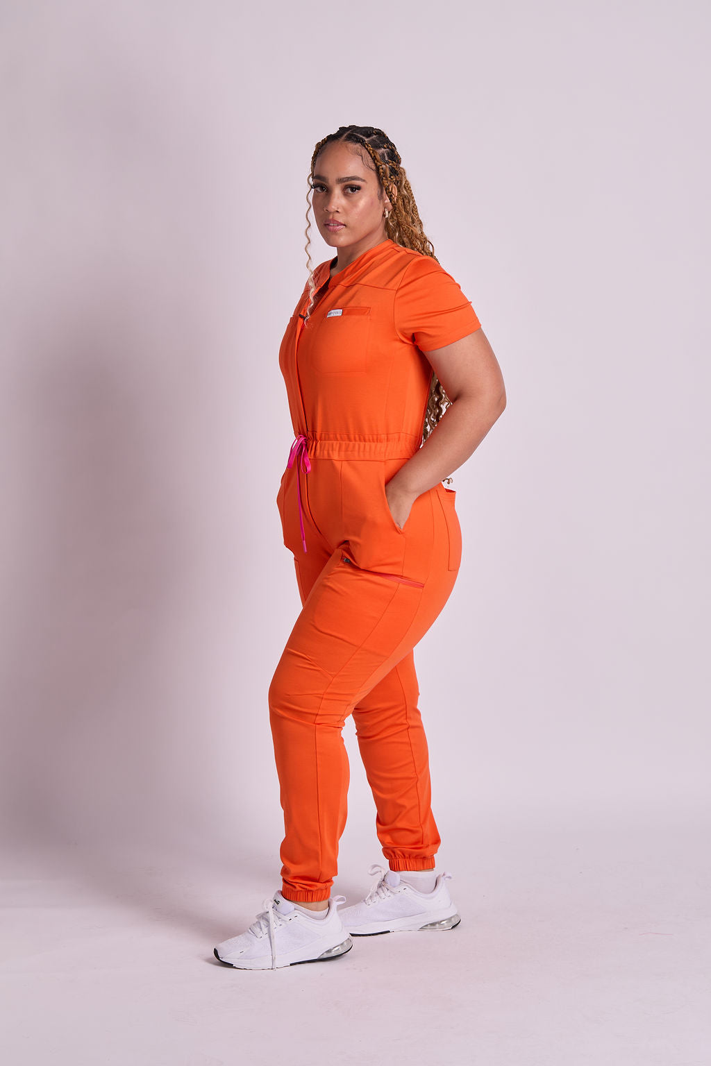 Mary J Eight Pocket Scrub Jumpsuit