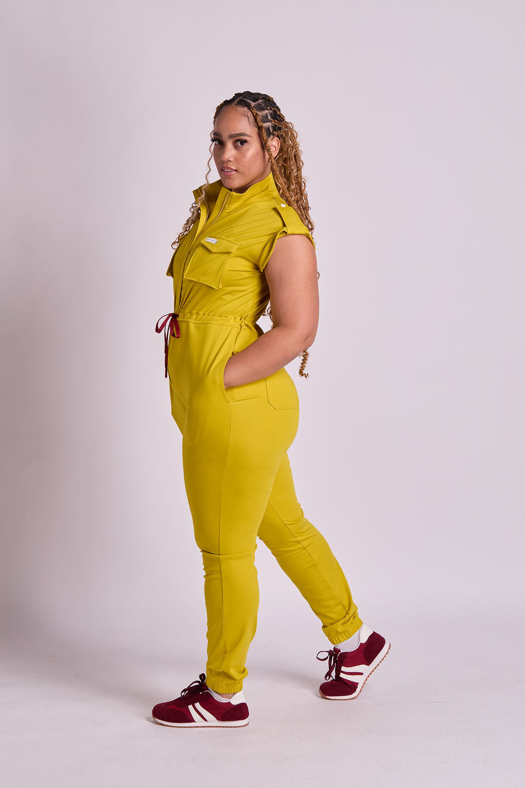 Mary J Six Pocket Scrub Jumpsuit