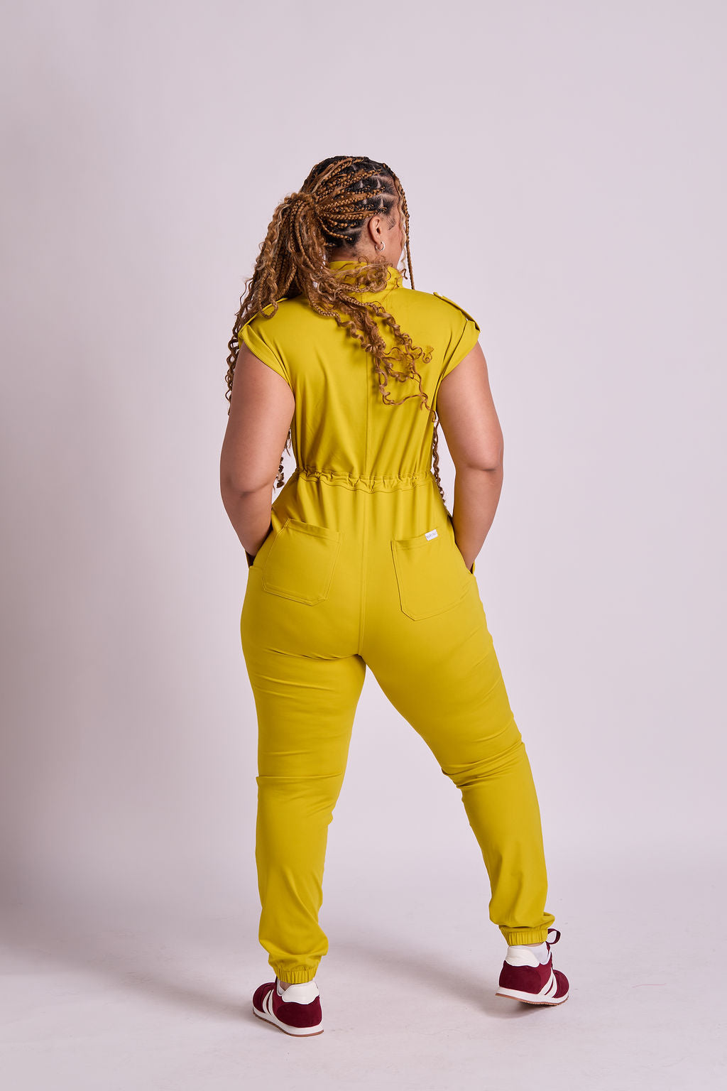Mary J Six Pocket Scrub Jumpsuit